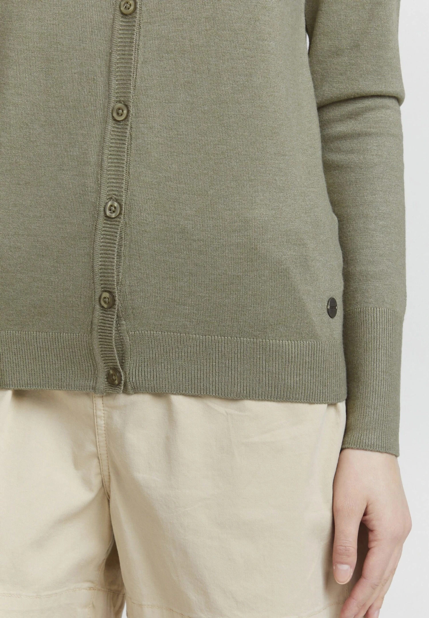 OXMO OXHLIN - Cardigan - Seagrass Melange 5 OXMO OXHLIN - Cardigan - Seagrass Melange - Image 5