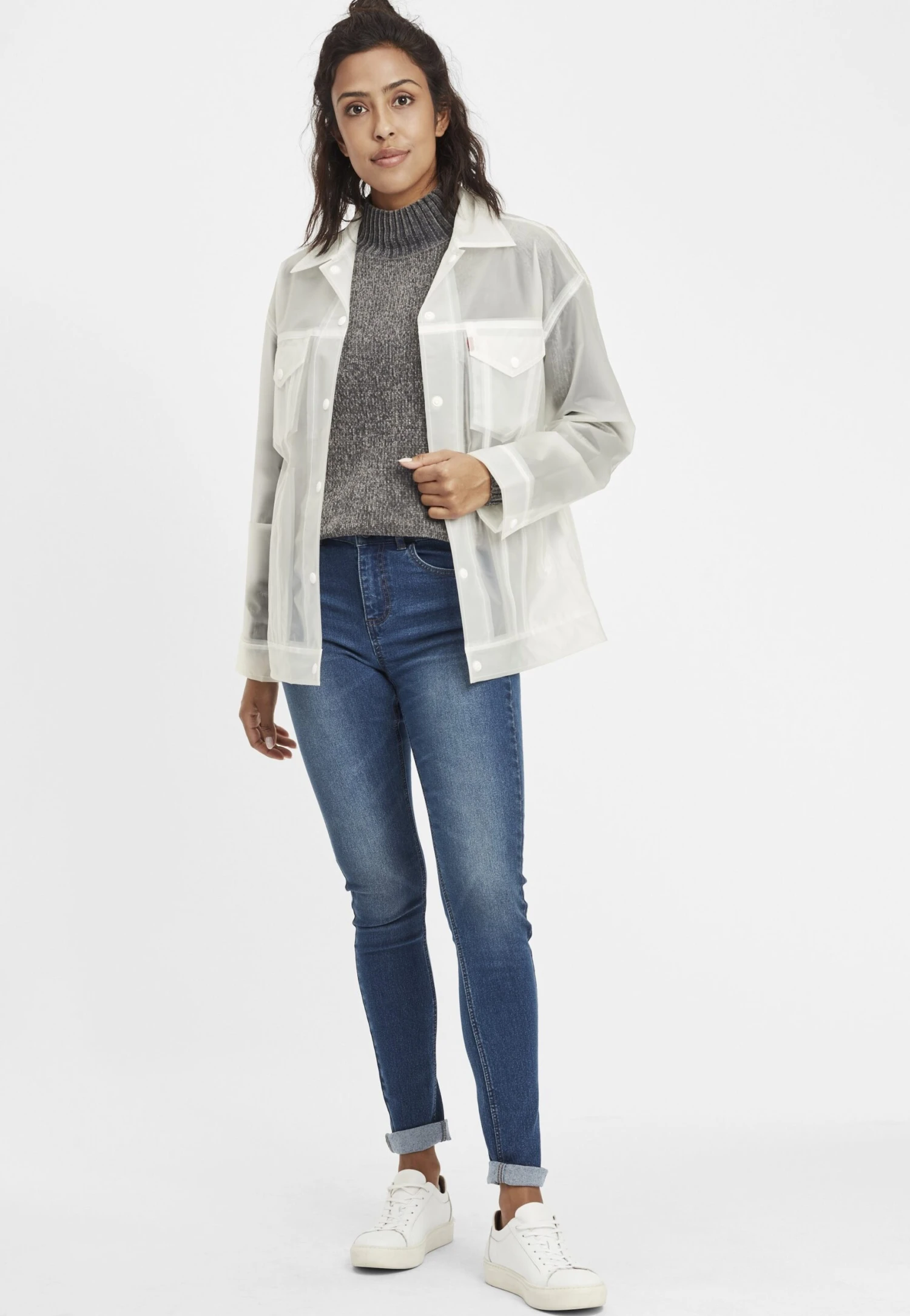 OXMO OXESTELLA - Jumper - Pewter 2 OXMO OXESTELLA - Jumper - Pewter - Image 2