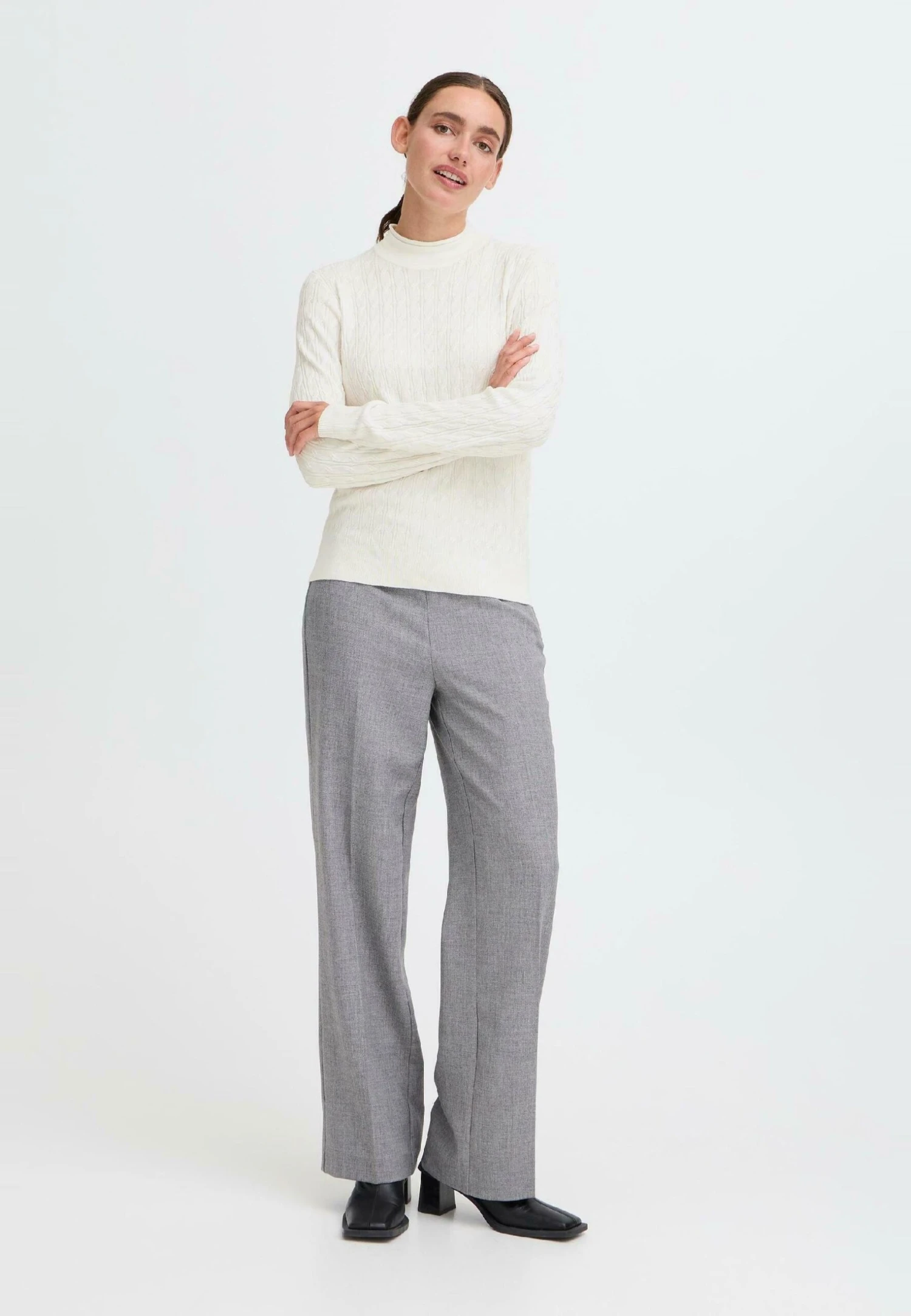 OXMO IHSALLY - Jumper - Cloud Dancer 2 OXMO IHSALLY - Jumper - Cloud Dancer - Image 2