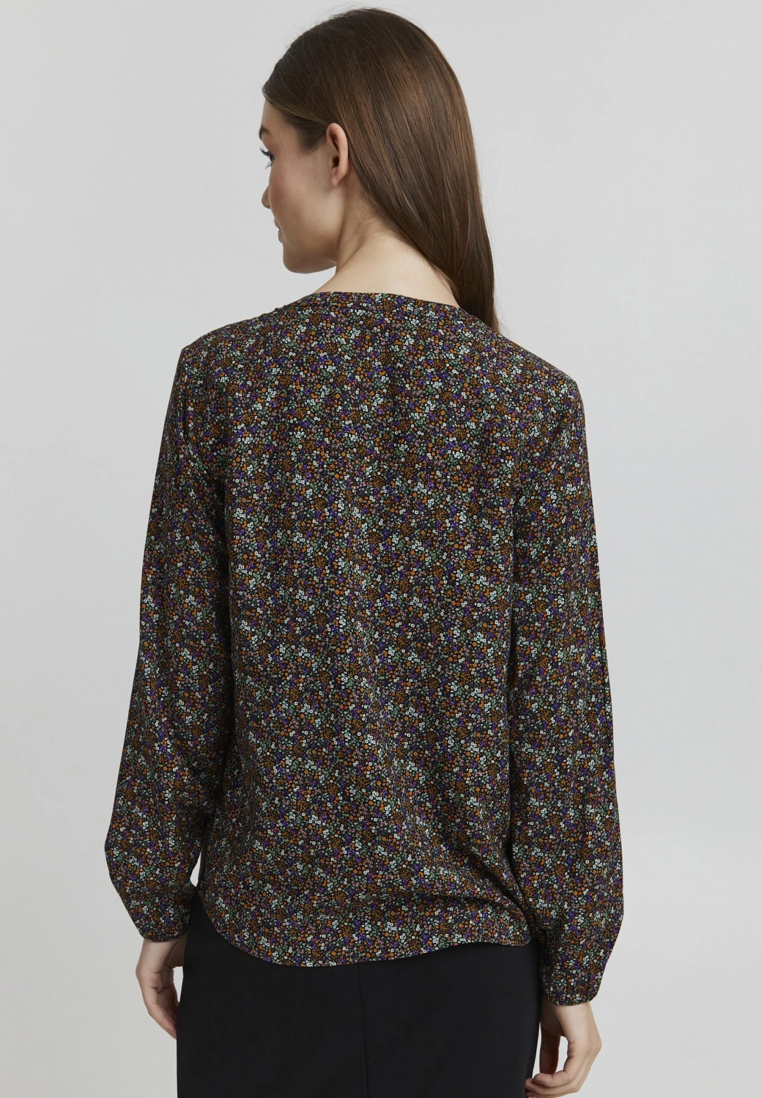 OXMO OXELVY - Blouse - Burnt Orange Mix 3 OXMO OXELVY - Blouse - Burnt Orange Mix - Image 3