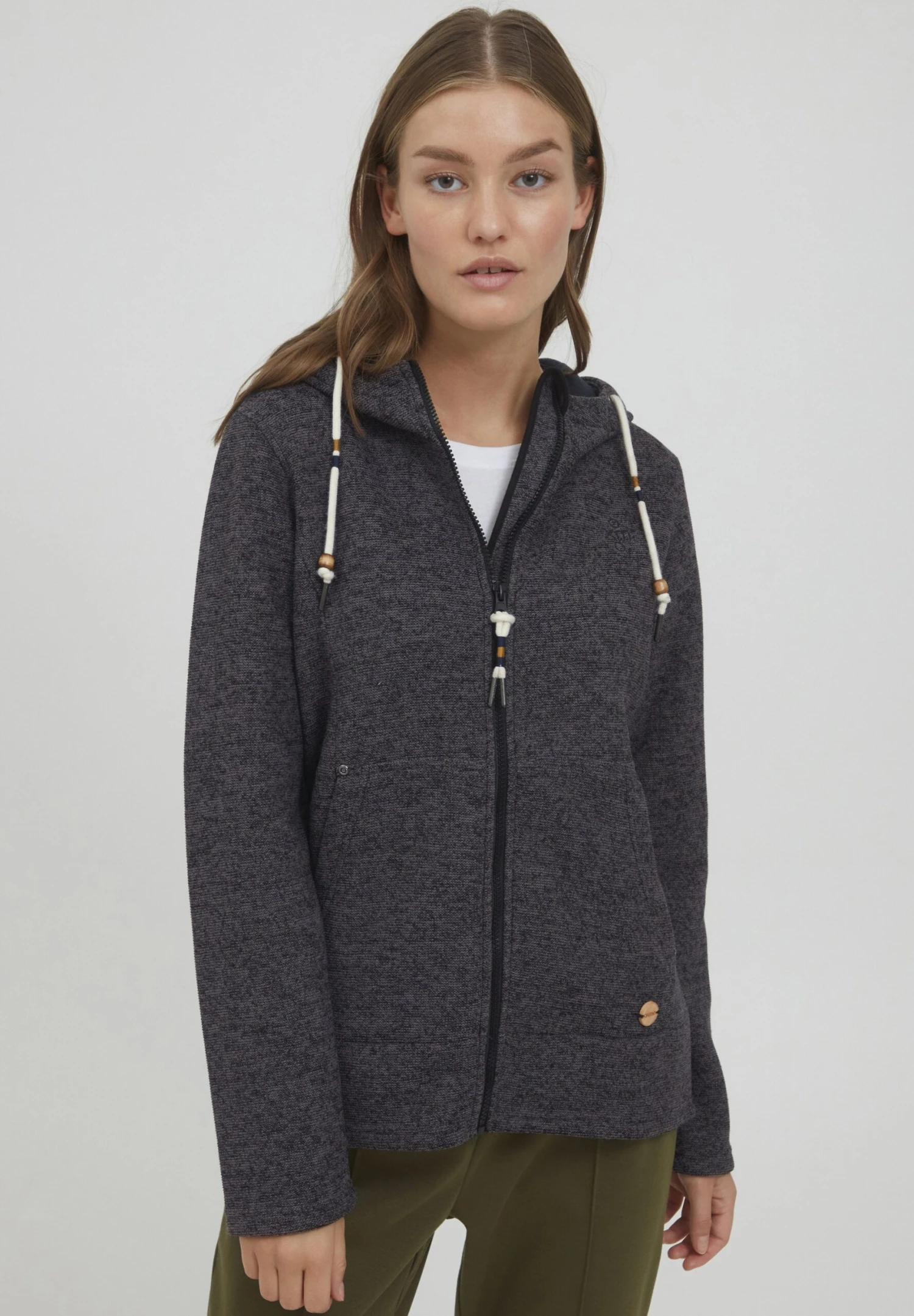 OXMO OXFia - Zip-up Sweatshirt - Black 1 OXMO OXFia - Zip-up Sweatshirt - Black