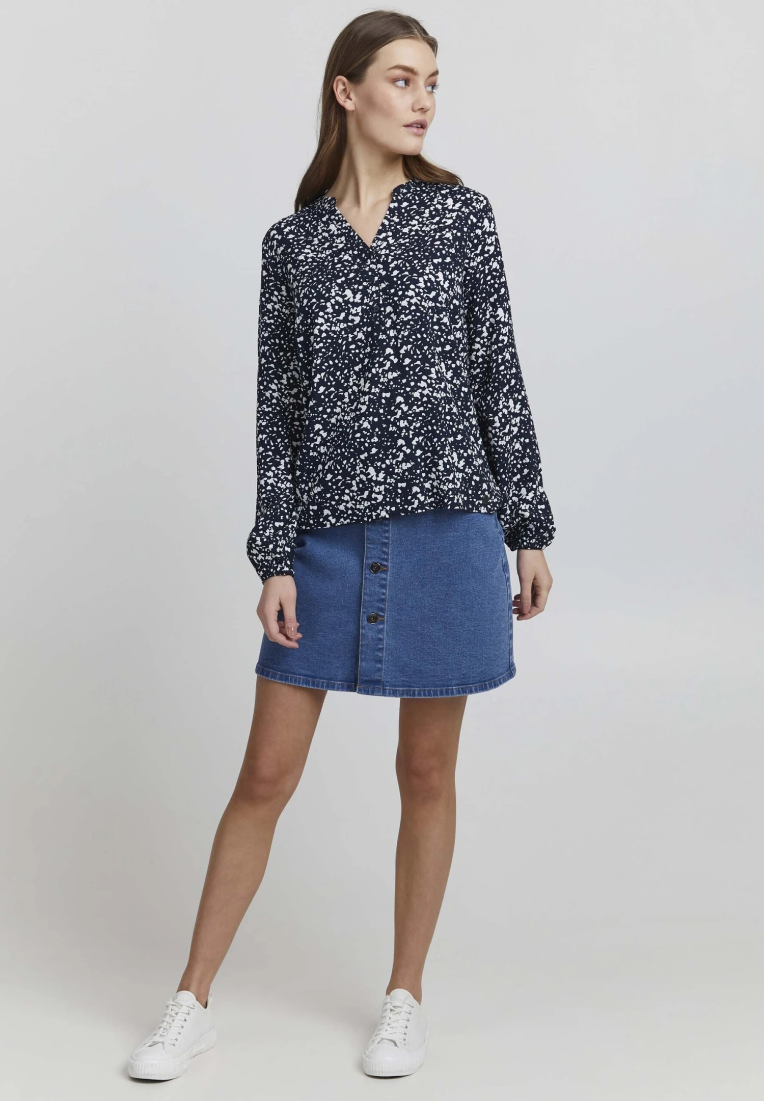 OXMO OXELVY - Blouse - Total Eclipse Mix 2 OXMO OXELVY - Blouse - Total Eclipse Mix - Image 2