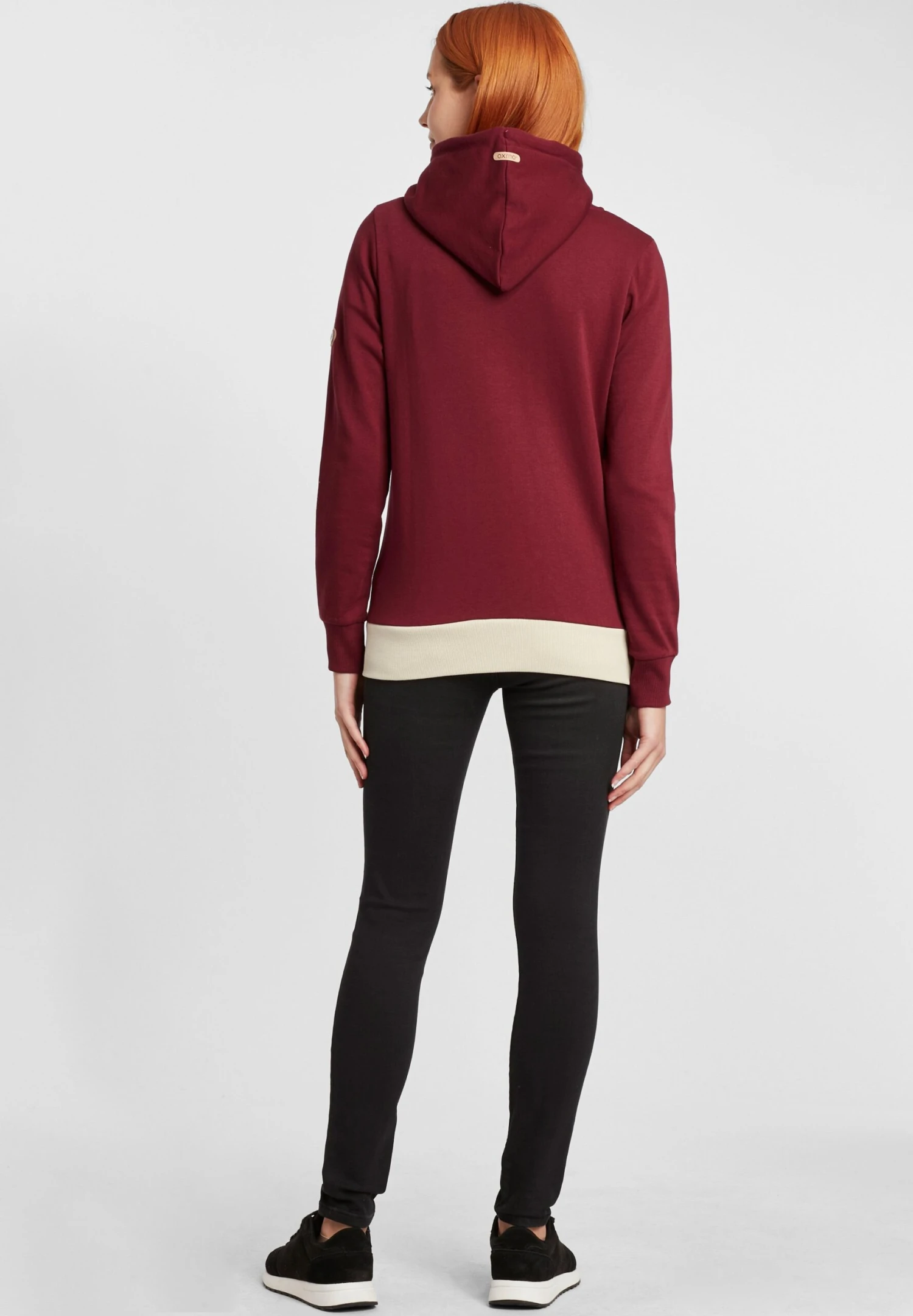 OXMO OXAGGI - Zip-up Sweatshirt - Wine Red 3 OXMO OXAGGI - Zip-up Sweatshirt - Wine Red - Image 3