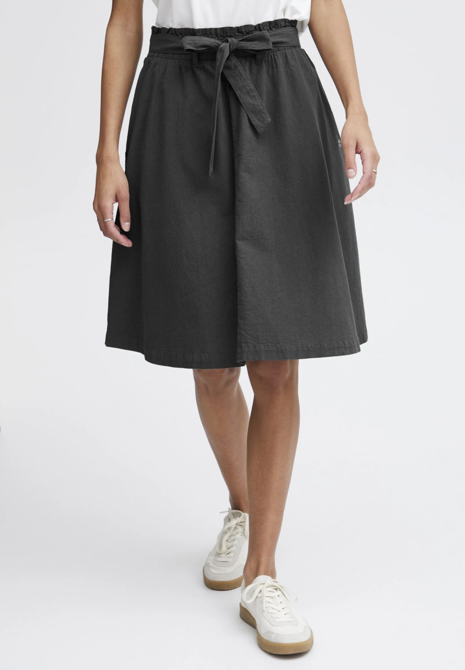 OXMO OXLERKE - A-line Skirt - Dark Shadow 1 OXMO OXLERKE - A-line Skirt - Dark Shadow