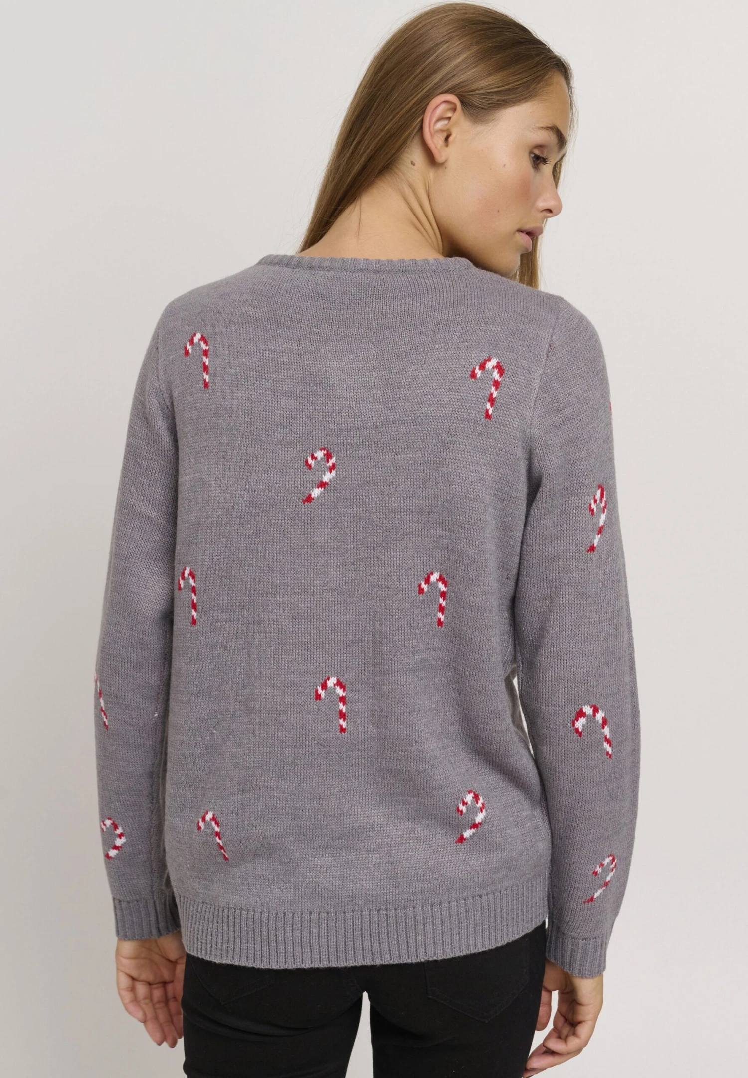 OXMO OXChristel - Jumper - Medium Grey Melange 3 OXMO OXChristel - Jumper - Medium Grey Melange - Image 3