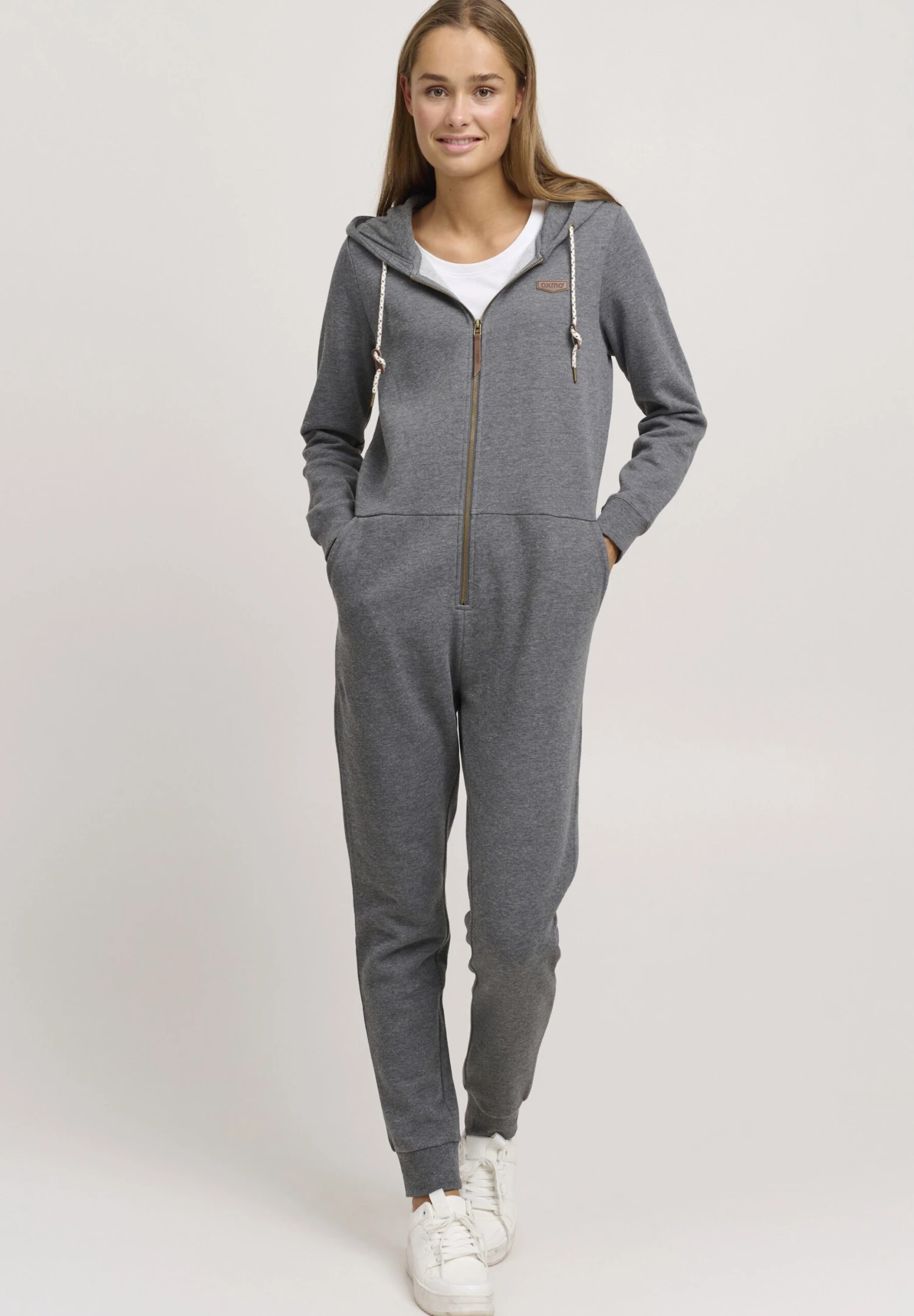 OXMO OXOva - Jumpsuit - Grey Mel 1 OXMO OXOva - Jumpsuit - Grey Mel