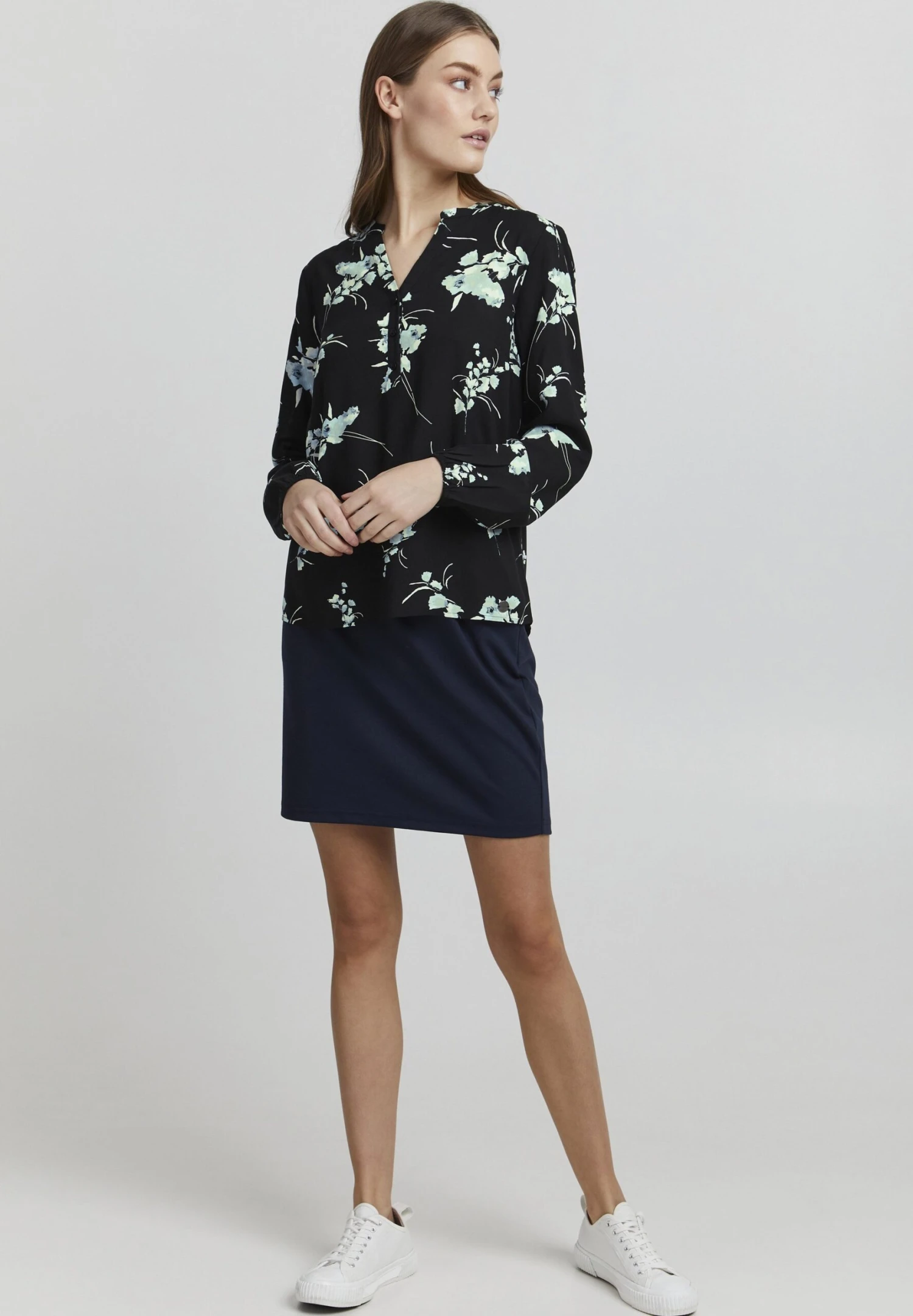 OXMO OXELVY - Blouse - Black Mix 2 OXMO OXELVY - Blouse - Black Mix - Image 2