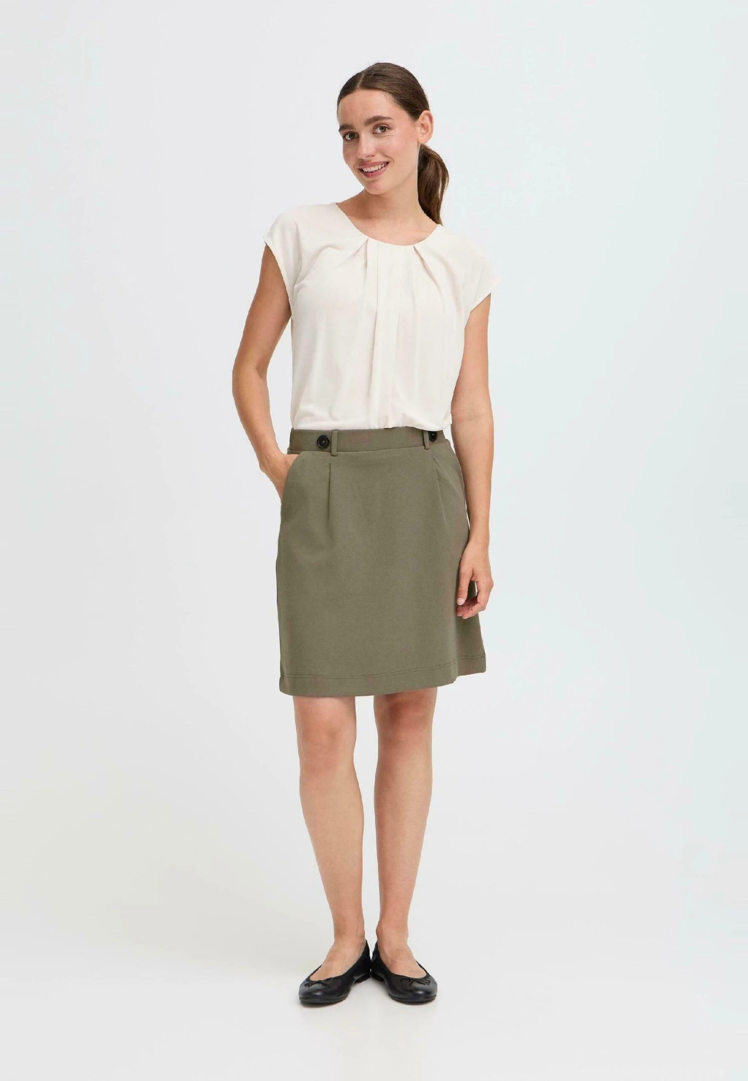 OXMO BMMTAYRA - A-line Skirt - Bungee Cord 2 OXMO BMMTAYRA - A-line Skirt - Bungee Cord - Image 2