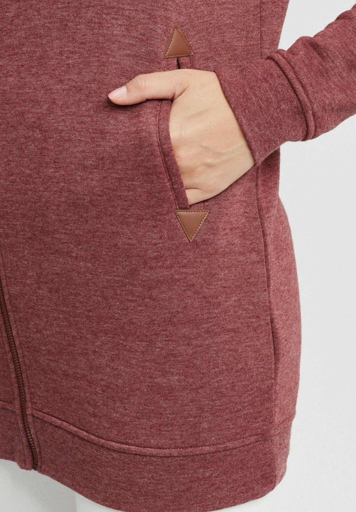 OXMO OXVicky - Zip-up Sweatshirt - Wine R Mel 5 OXMO OXVicky - Zip-up Sweatshirt - Wine R Mel - Image 5