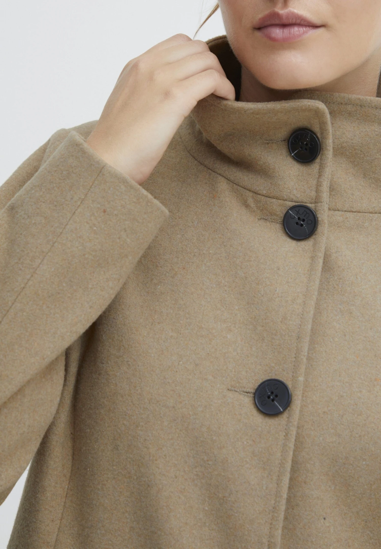 OXMO OXValerine - Classic Coat - Dune Melange 4 OXMO OXValerine - Classic Coat - Dune Melange - Image 4