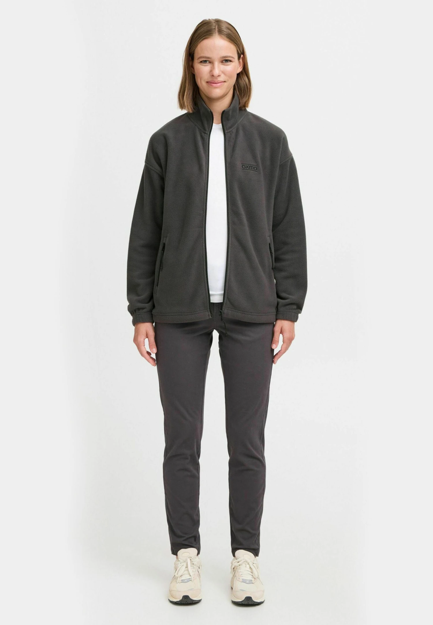 OXMO OXMARTA - Fleece Jacket - Forged Iron 2 OXMO OXMARTA - Fleece Jacket - Forged Iron - Image 2