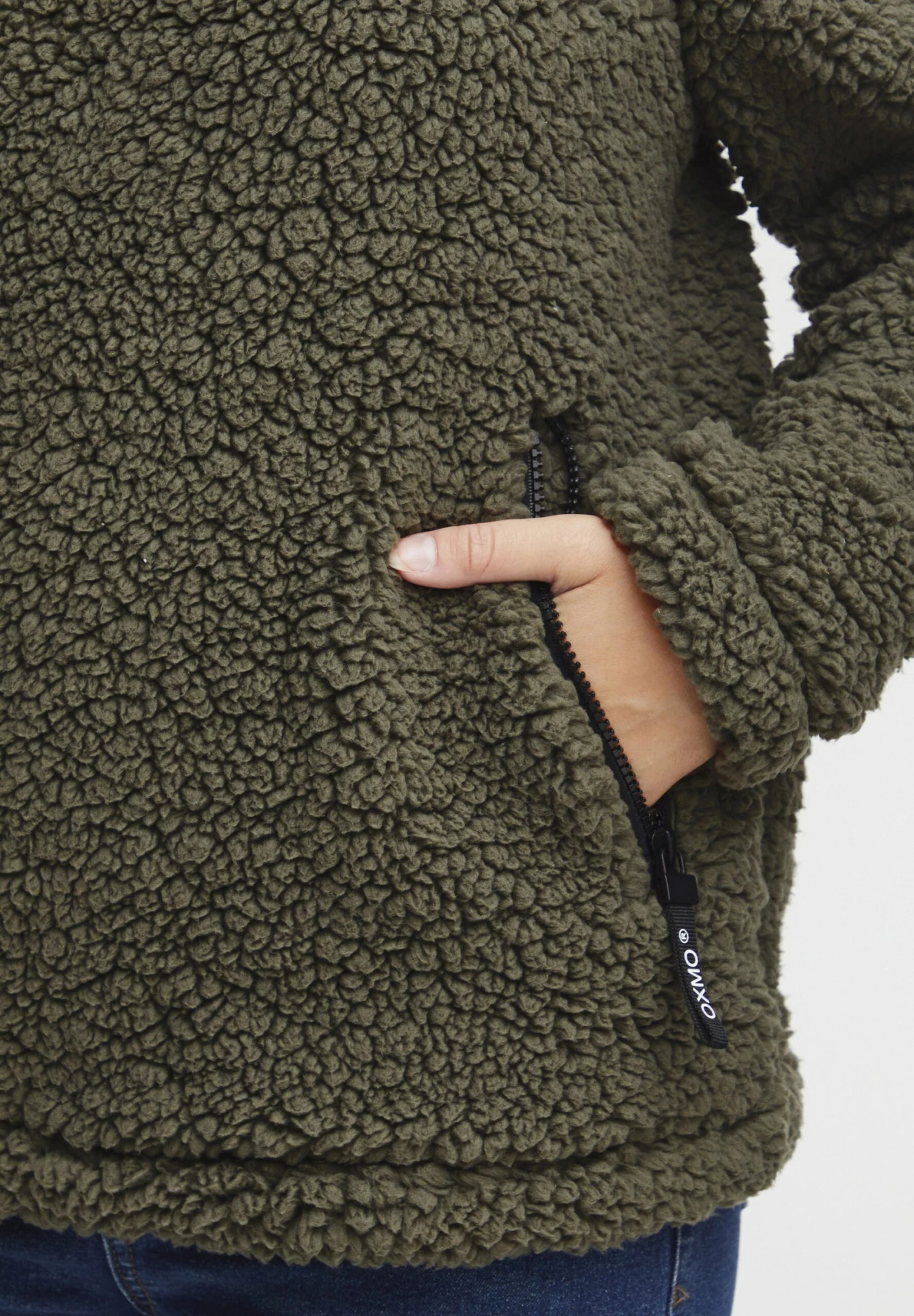 OXMO OXELINA - Fleece Jumper - Dusty Olive 5 OXMO OXELINA - Fleece Jumper - Dusty Olive - Image 5