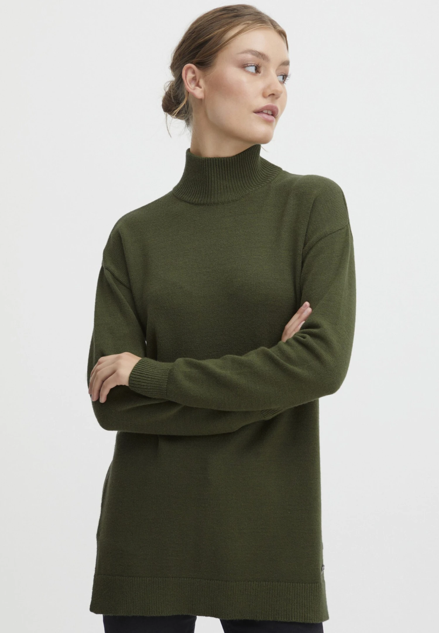 OXMO OXRatina - Jumper - Rifle Green Melange 1 OXMO OXRatina - Jumper - Rifle Green Melange