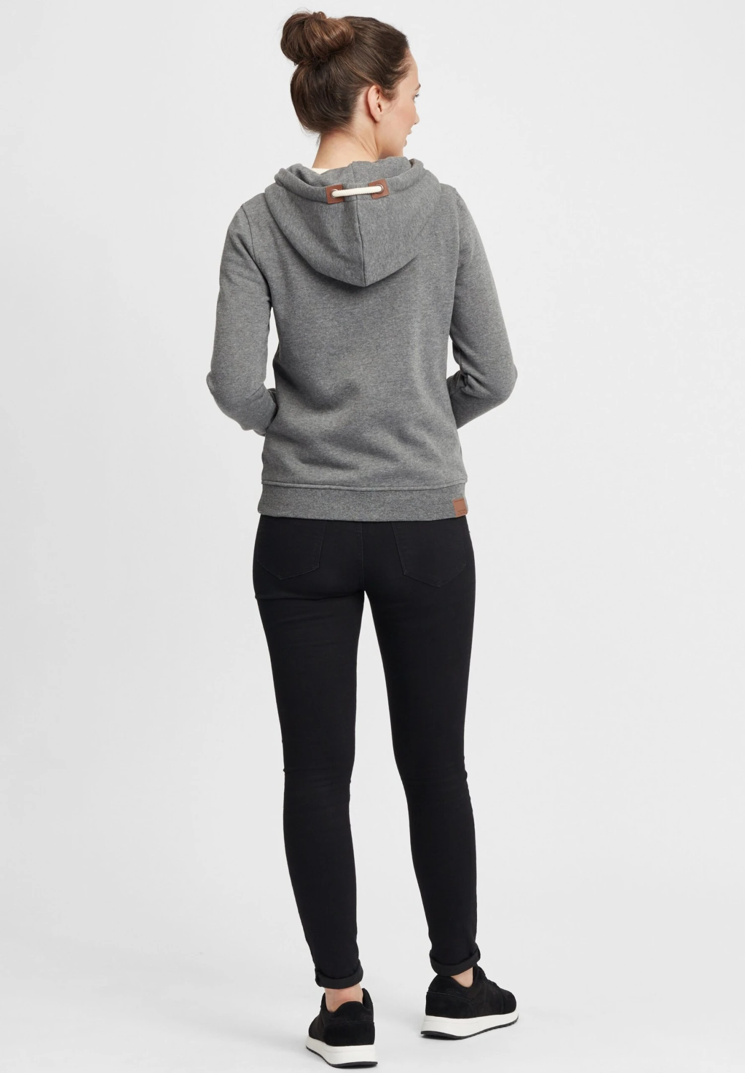 OXMO OXVicky - Zip-up Sweatshirt - Grey Mel 3 OXMO OXVicky - Zip-up Sweatshirt - Grey Mel - Image 3