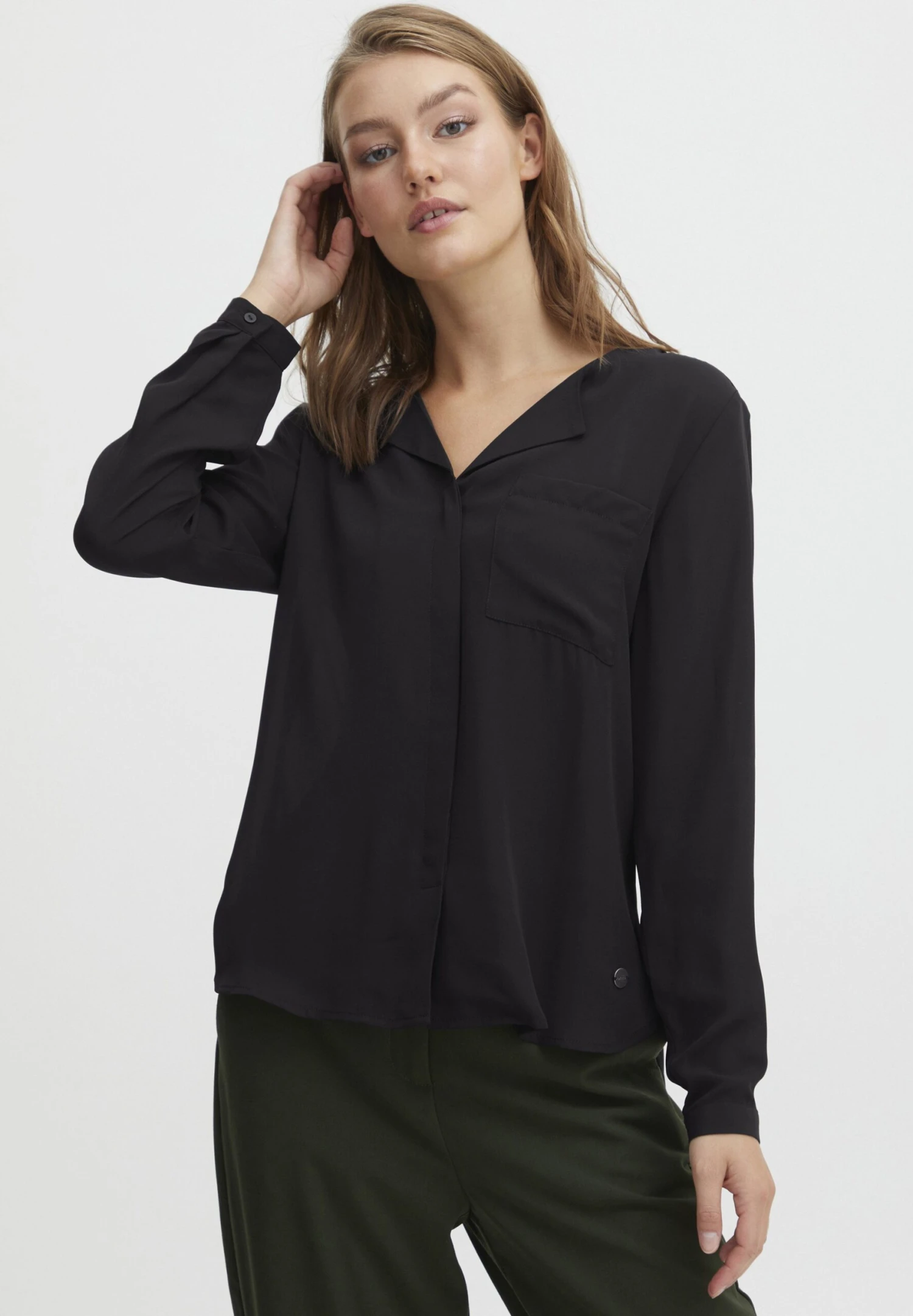 OXMO OXHally - Blouse - Black 1 OXMO OXHally - Blouse - Black