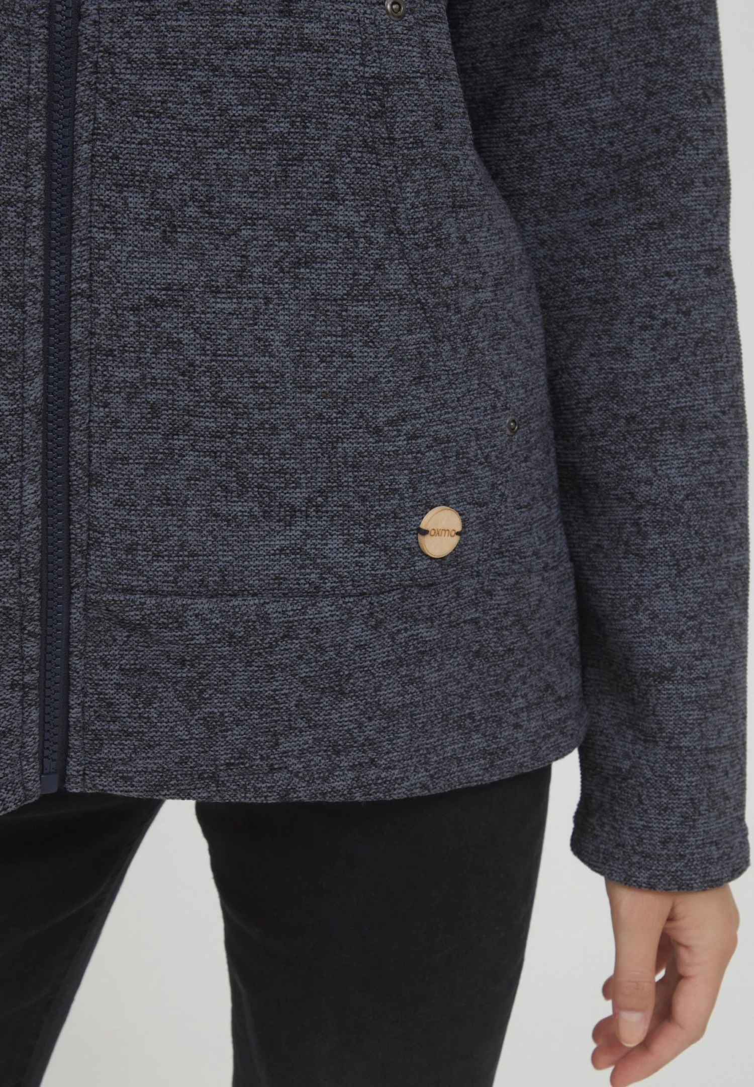 OXMO OXFia - Zip-up Sweatshirt - Blue 5 OXMO OXFia - Zip-up Sweatshirt - Blue - Image 5