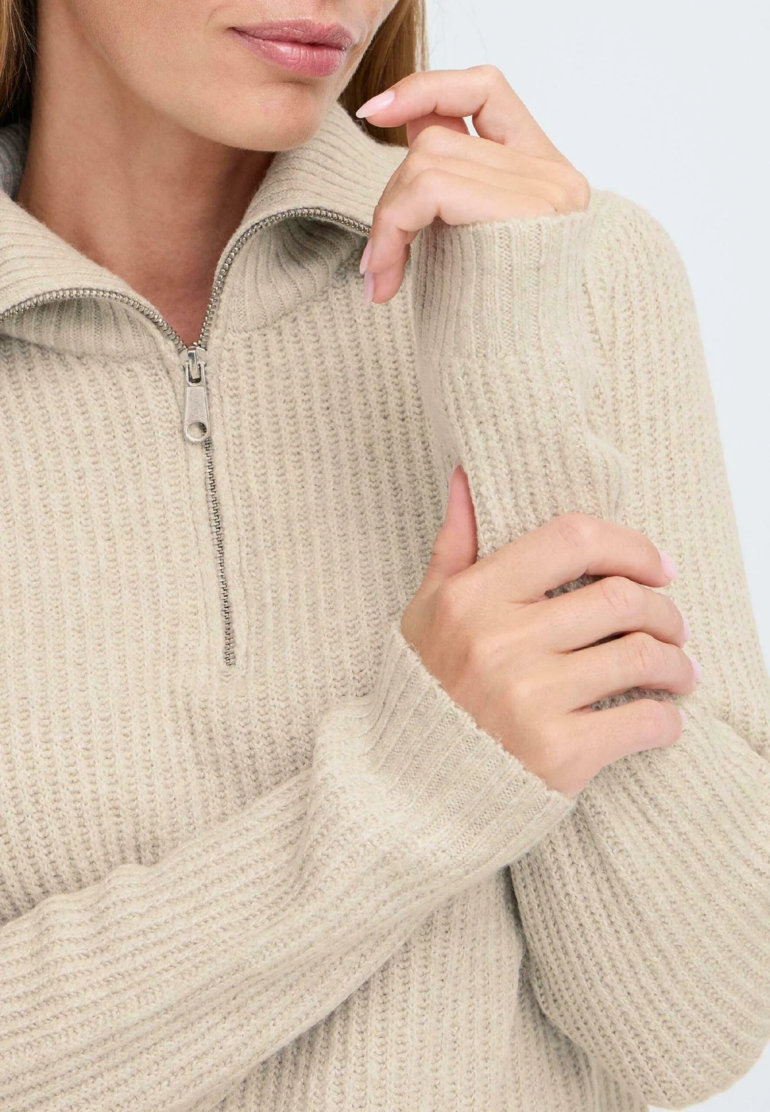 OXMO IHBALLINO - Jumper - Oatmeal Melange 5 OXMO IHBALLINO - Jumper - Oatmeal Melange - Image 5