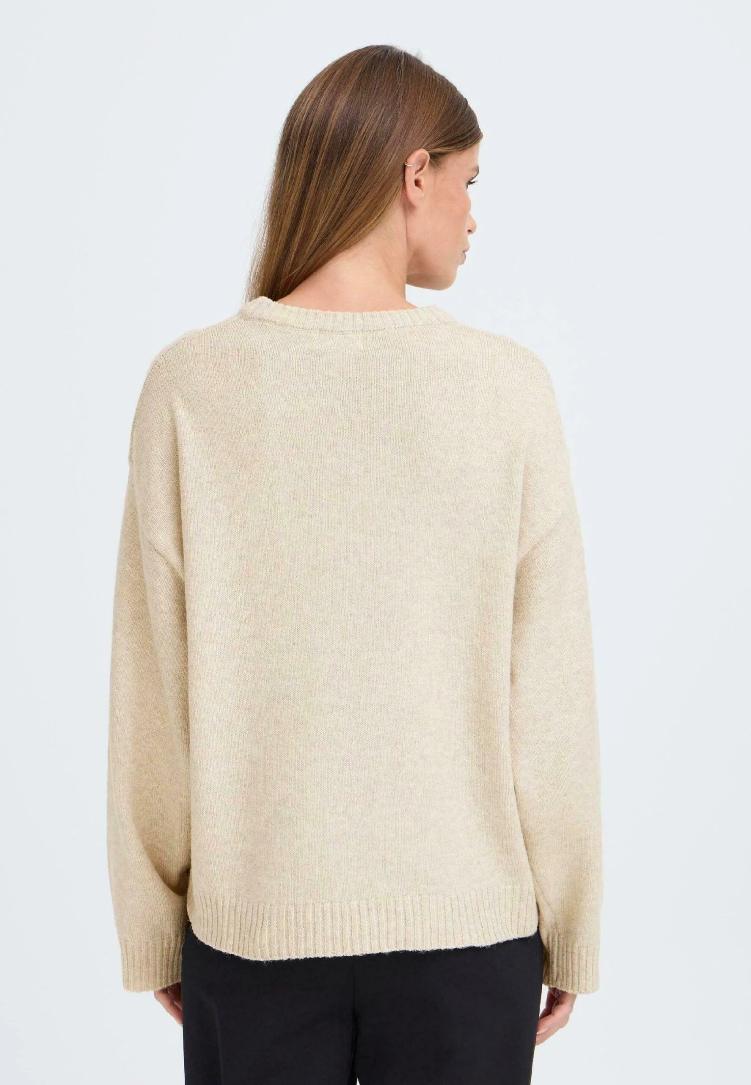 OXMO IHCOMOS - Jumper - Oatmeal Melange 3 OXMO IHCOMOS - Jumper - Oatmeal Melange - Image 3