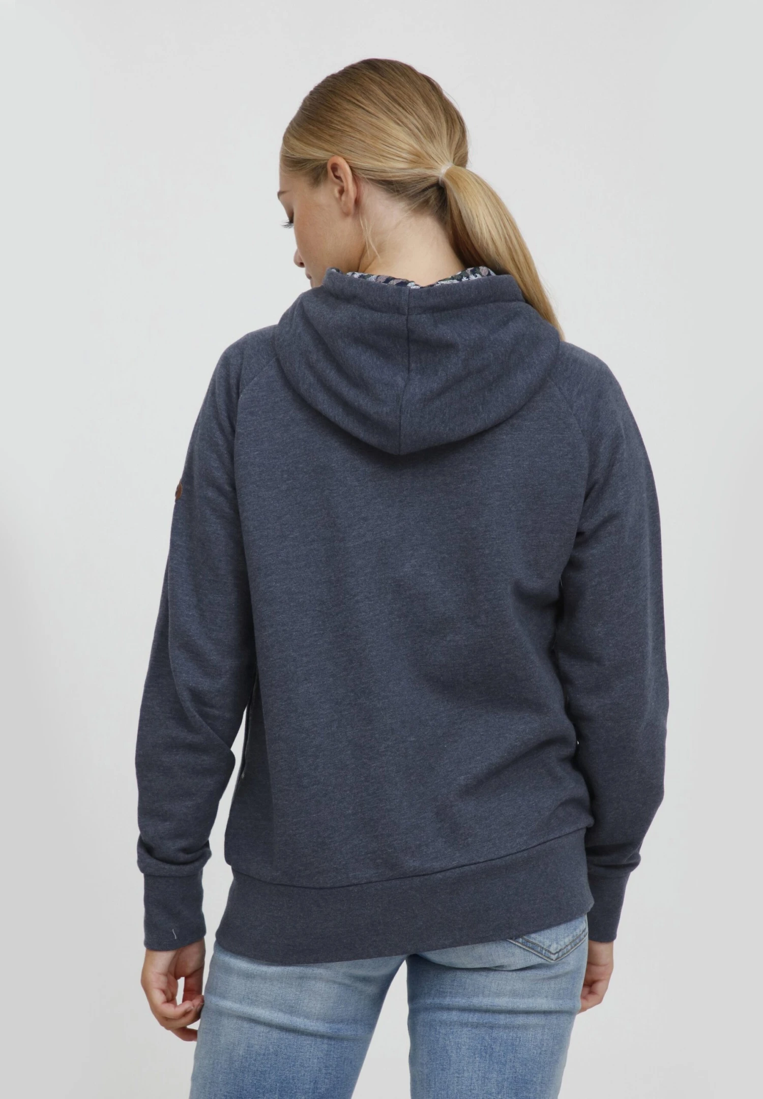 OXMO OXULLA - Zip-up Sweatshirt - Total Eclipse Melange 3 OXMO OXULLA - Zip-up Sweatshirt - Total Eclipse Melange - Image 3