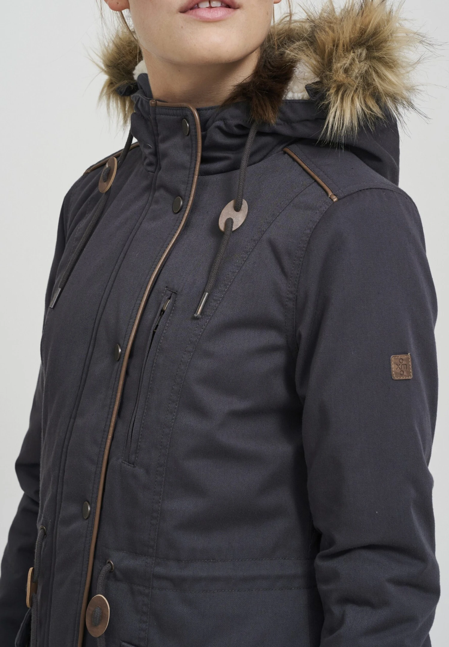 OXMO OXANNA - Parka - Dark Grey 4 OXMO OXANNA - Parka - Dark Grey - Image 4