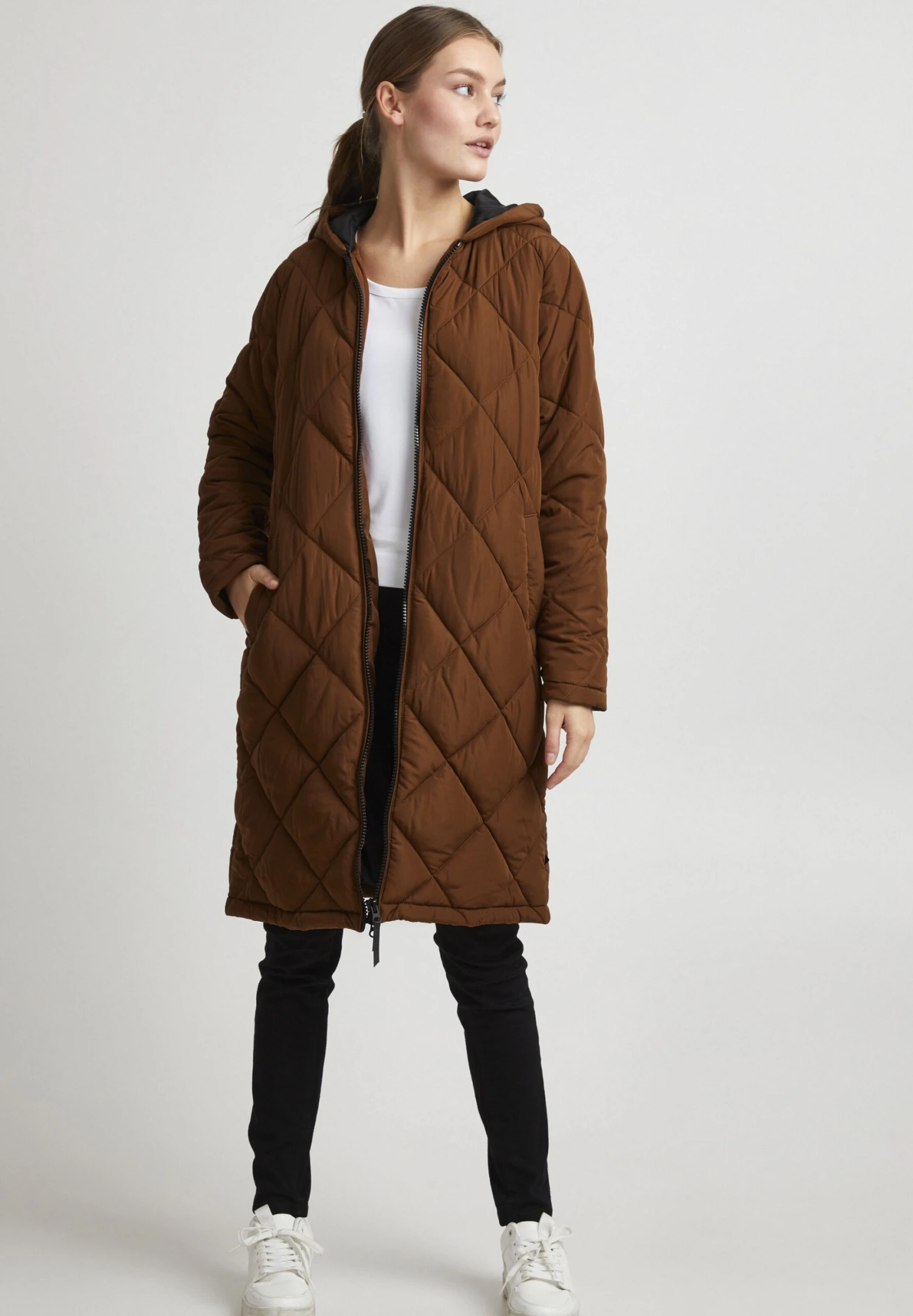 OXMO OXStanca - Winter Coat - Brown 2 OXMO OXStanca - Winter Coat - Brown - Image 2