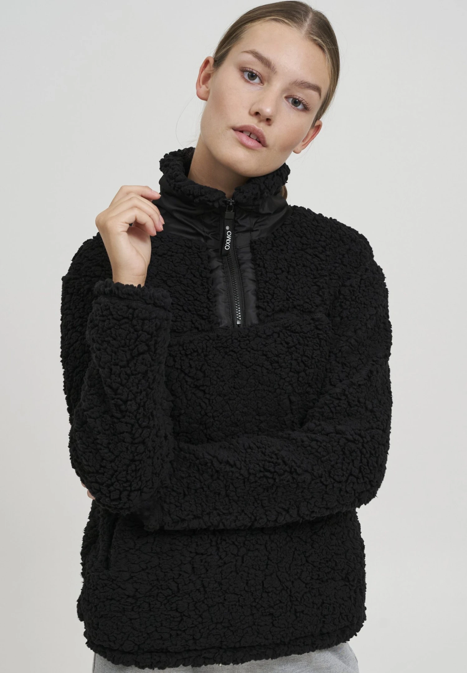OXMO OXELINA - Fleece Jumper - Black 1 OXMO OXELINA - Fleece Jumper - Black