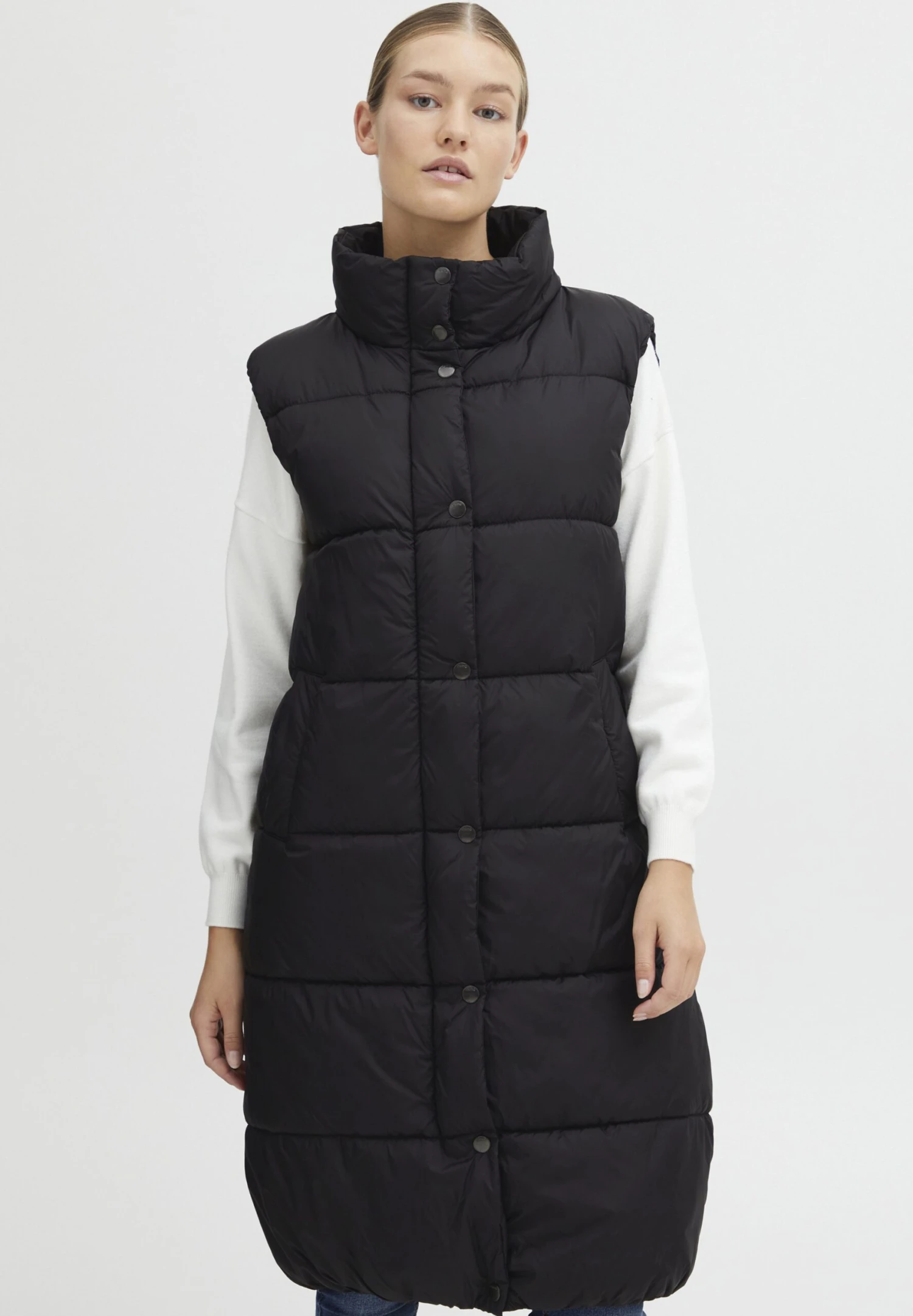 OXMO OXBODANI - Waistcoat - Black 1 OXMO OXBODANI - Waistcoat - Black
