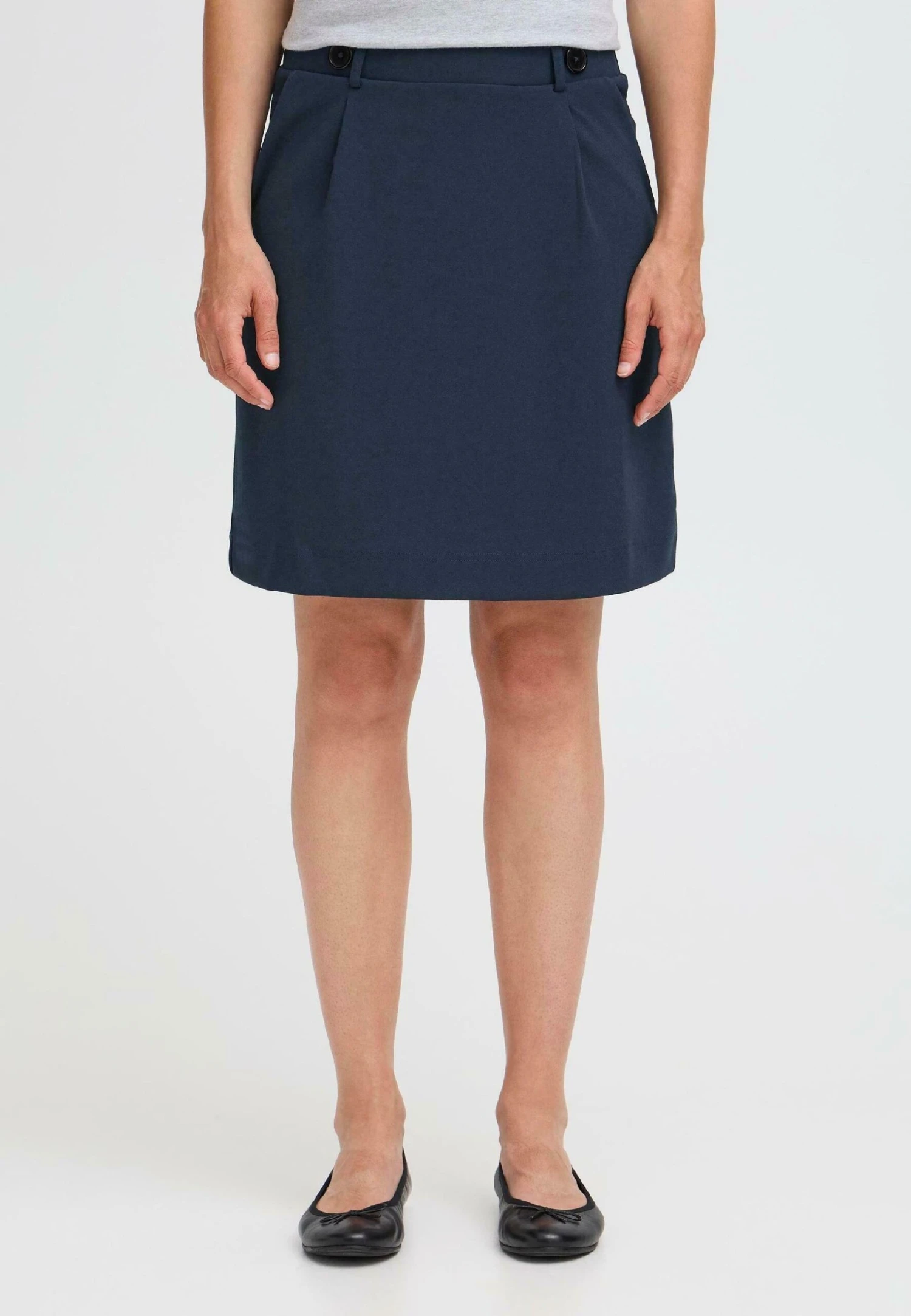 OXMO BMMTAYRA - A-line Skirt - Navy Blazer 1 OXMO BMMTAYRA - A-line Skirt - Navy Blazer