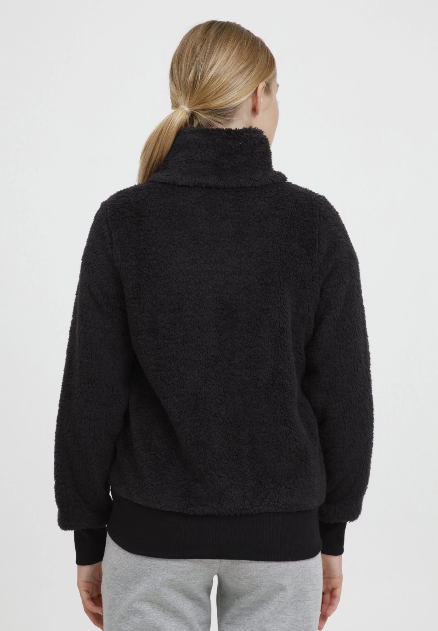 OXMO OXANNEKA TEDDY - Fleece Jacket - Black 3 OXMO OXANNEKA TEDDY - Fleece Jacket - Black - Image 3