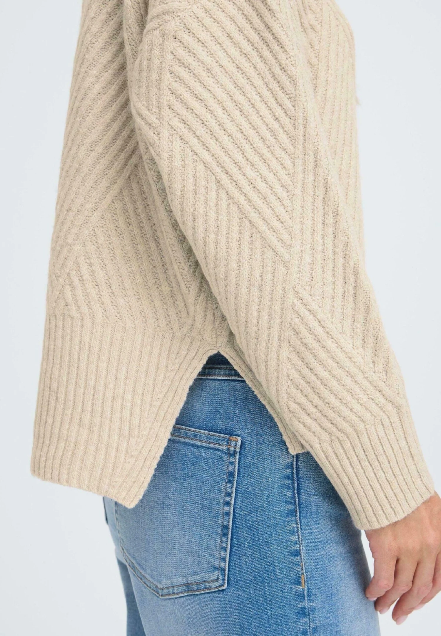 OXMO IHBOMMA - Jumper - Oatmeal Melange 5 OXMO IHBOMMA - Jumper - Oatmeal Melange - Image 5