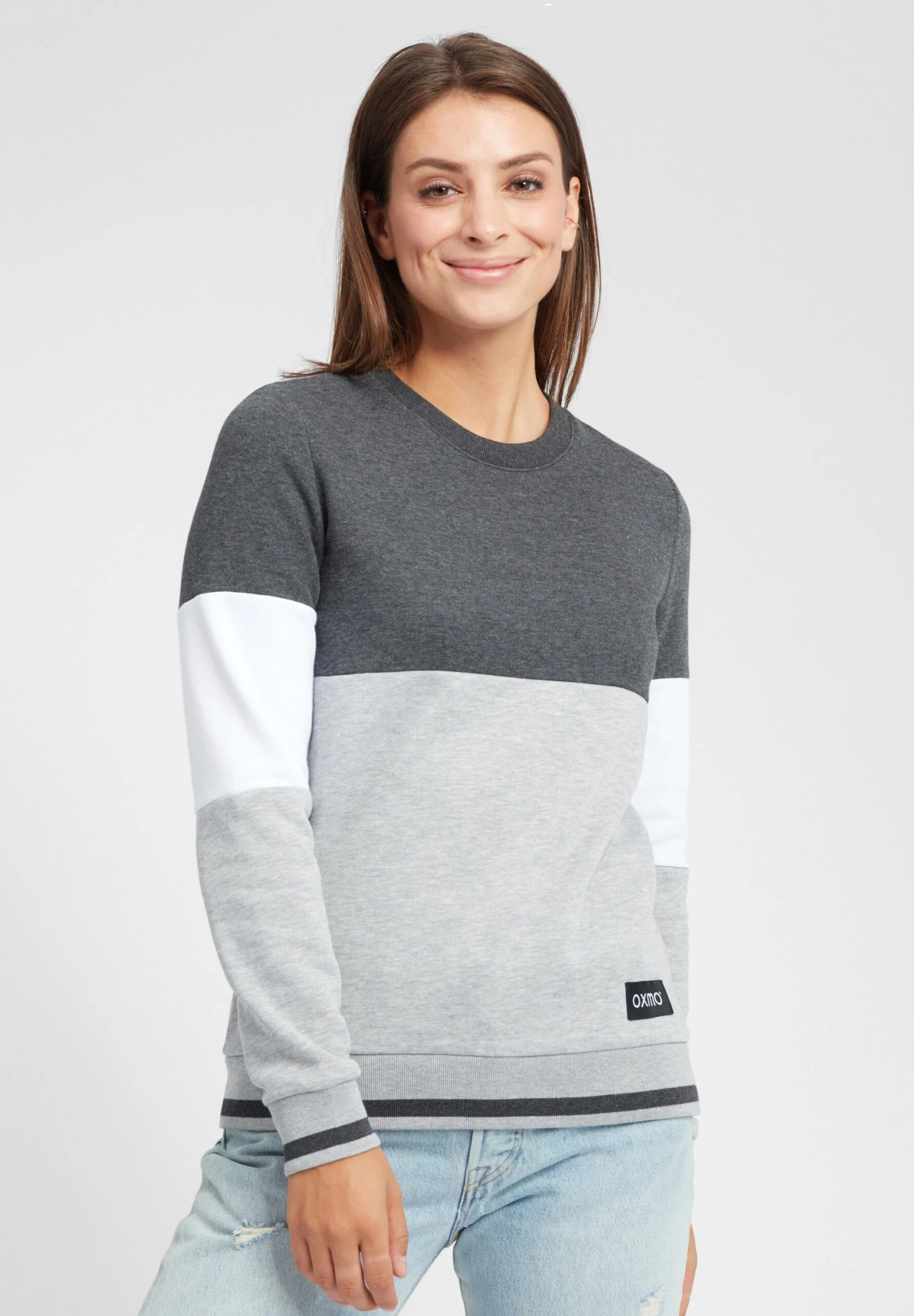 OXMO OXOMAYA - Sweatshirt - Dark Grey Melange 1 OXMO OXOMAYA - Sweatshirt - Dark Grey Melange