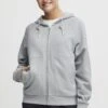 OXMO OXANDIE - Zip-up Sweatshirt - Limestone