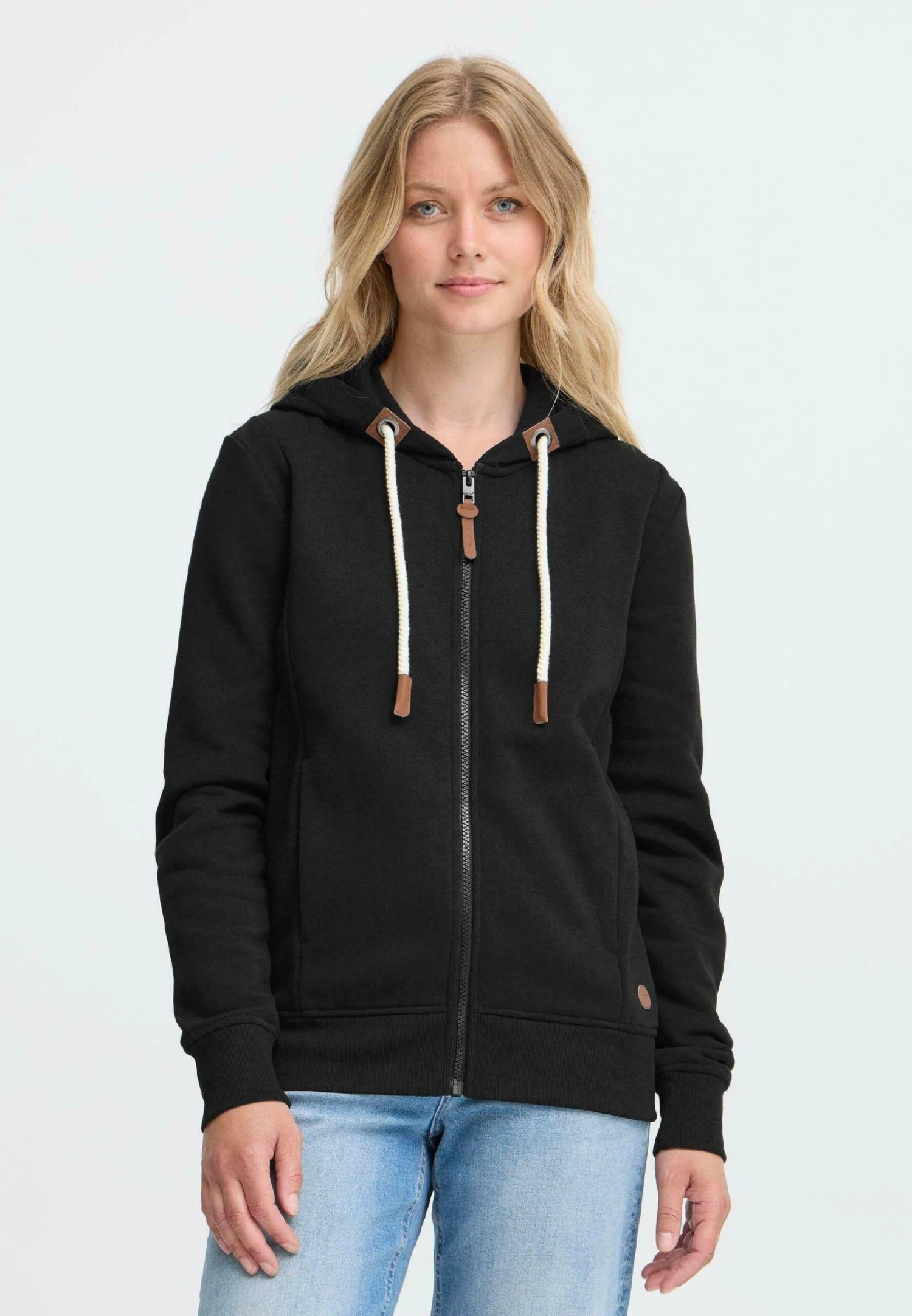 OXMO OXMILLE ZIPHOODIE - Zip-up Sweatshirt - Black 1 OXMO OXMILLE ZIPHOODIE - Zip-up Sweatshirt - Black