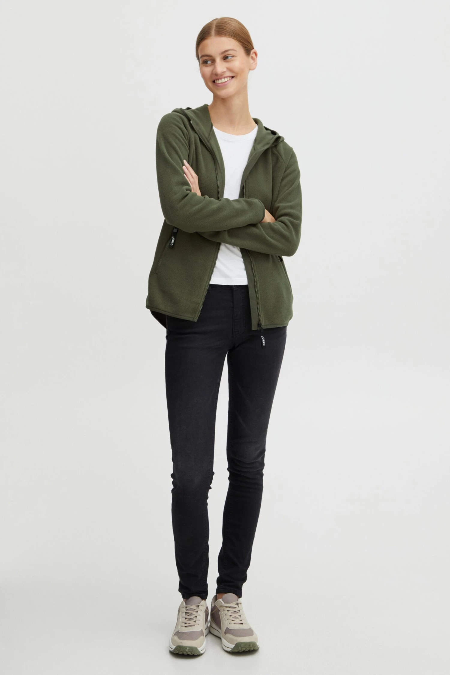 OXMO OXFinja - Fleece Jacket - Ivy Green 2 OXMO OXFinja - Fleece Jacket - Ivy Green - Image 2