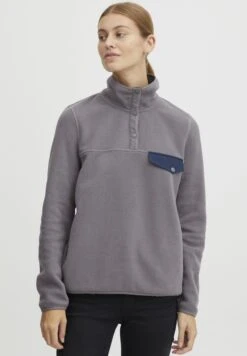 OXMO OXNyfine - Fleece Jumper - Pewter