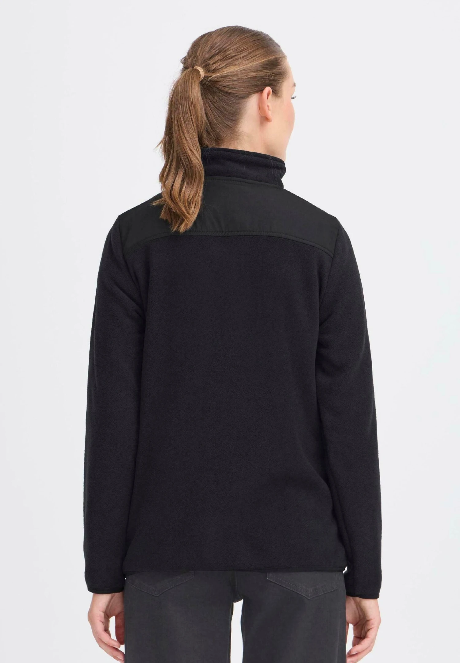 OXMO OXNETE HALFZIP - Fleece Jumper - Black 3 OXMO OXNETE HALFZIP - Fleece Jumper - Black - Image 3