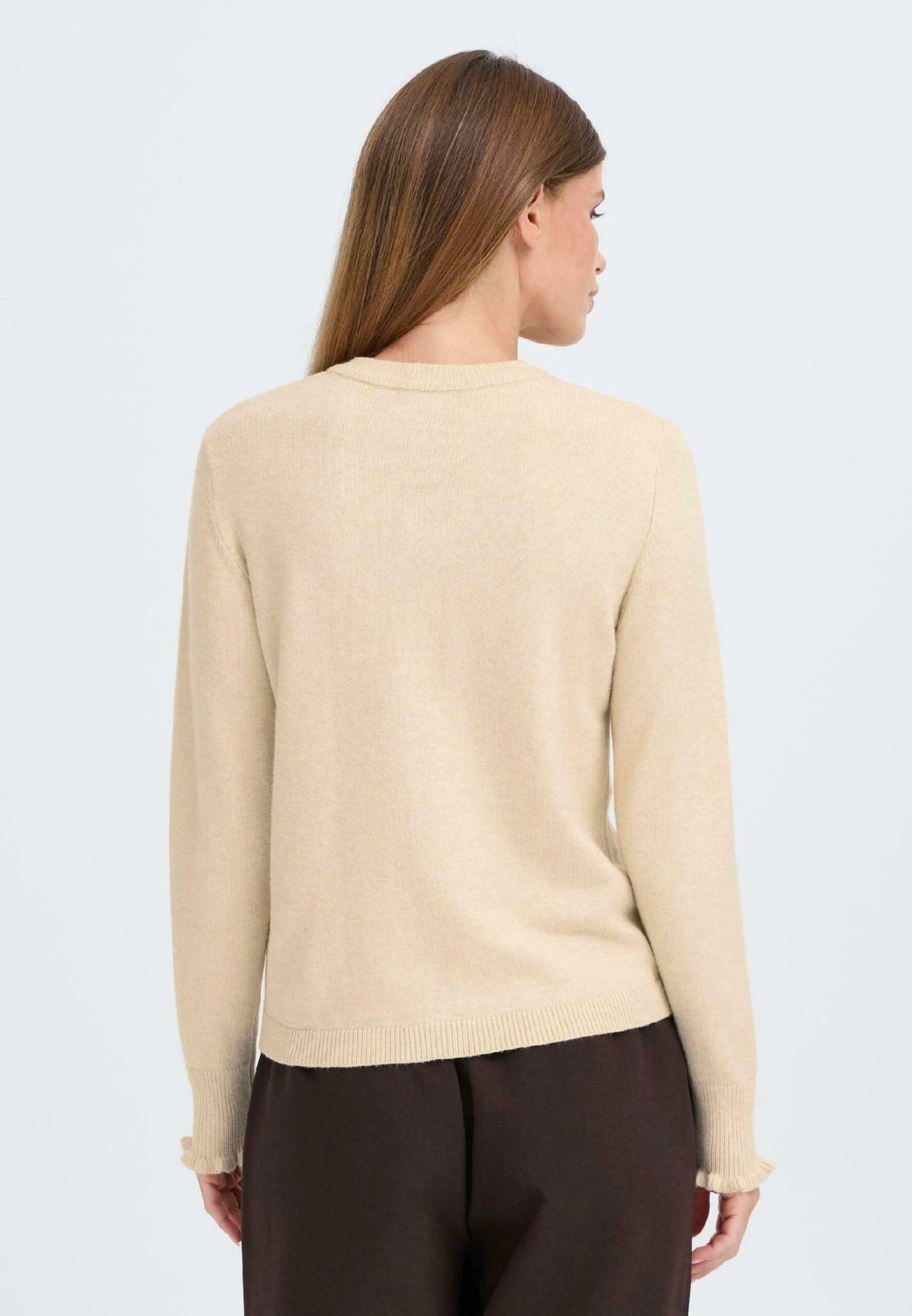 OXMO BMMNERA - Cardigan - Oatmeal Melange 3 OXMO BMMNERA - Cardigan - Oatmeal Melange - Image 3