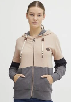OXMO OXKate - Zip-up Sweatshirt - Mahogany Rose