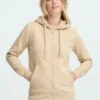 OXMO OXKAREN - Zip-up Sweatshirt - Oyster