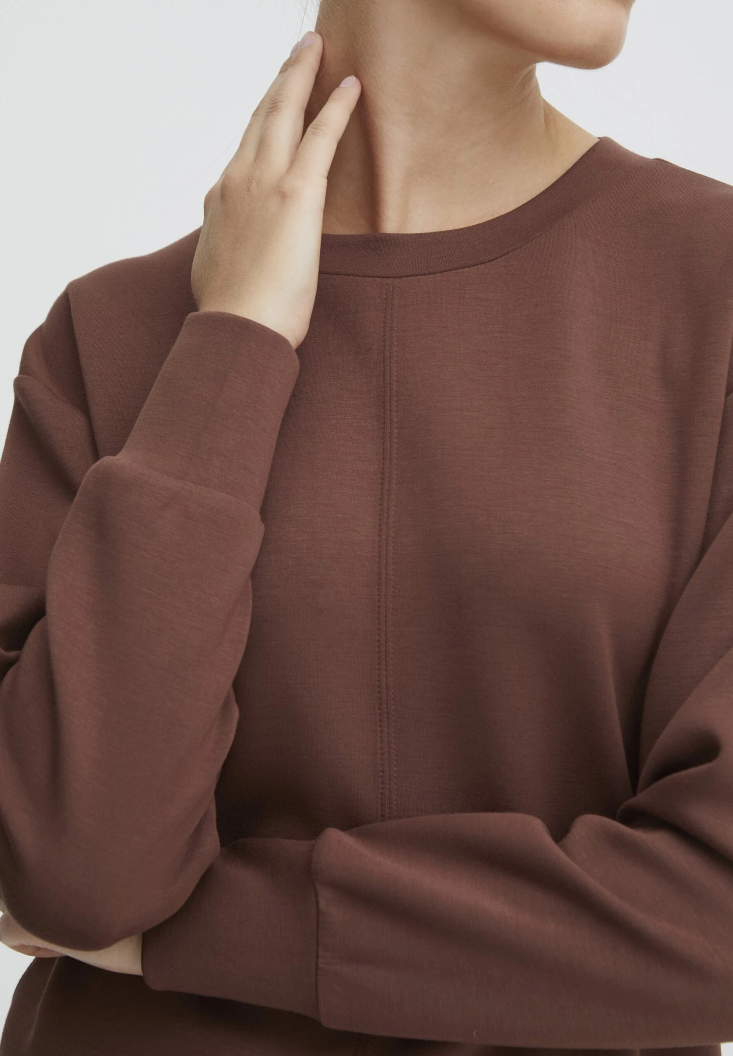 OXMO OXPEA - Sweatshirt - Brunette 5 OXMO OXPEA - Sweatshirt - Brunette - Image 5