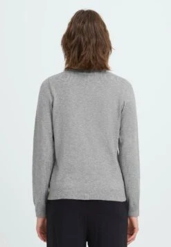 OXMO BMMNORA ROLLNECK - Jumper - Mid Grey Melange -OXMO Store 666d5566ec874800a73624547aef5fd9