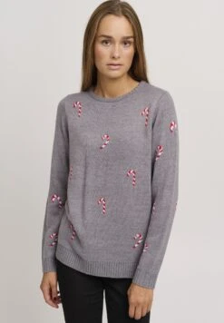 OXMO OXChristel - Jumper - Medium Grey Melange