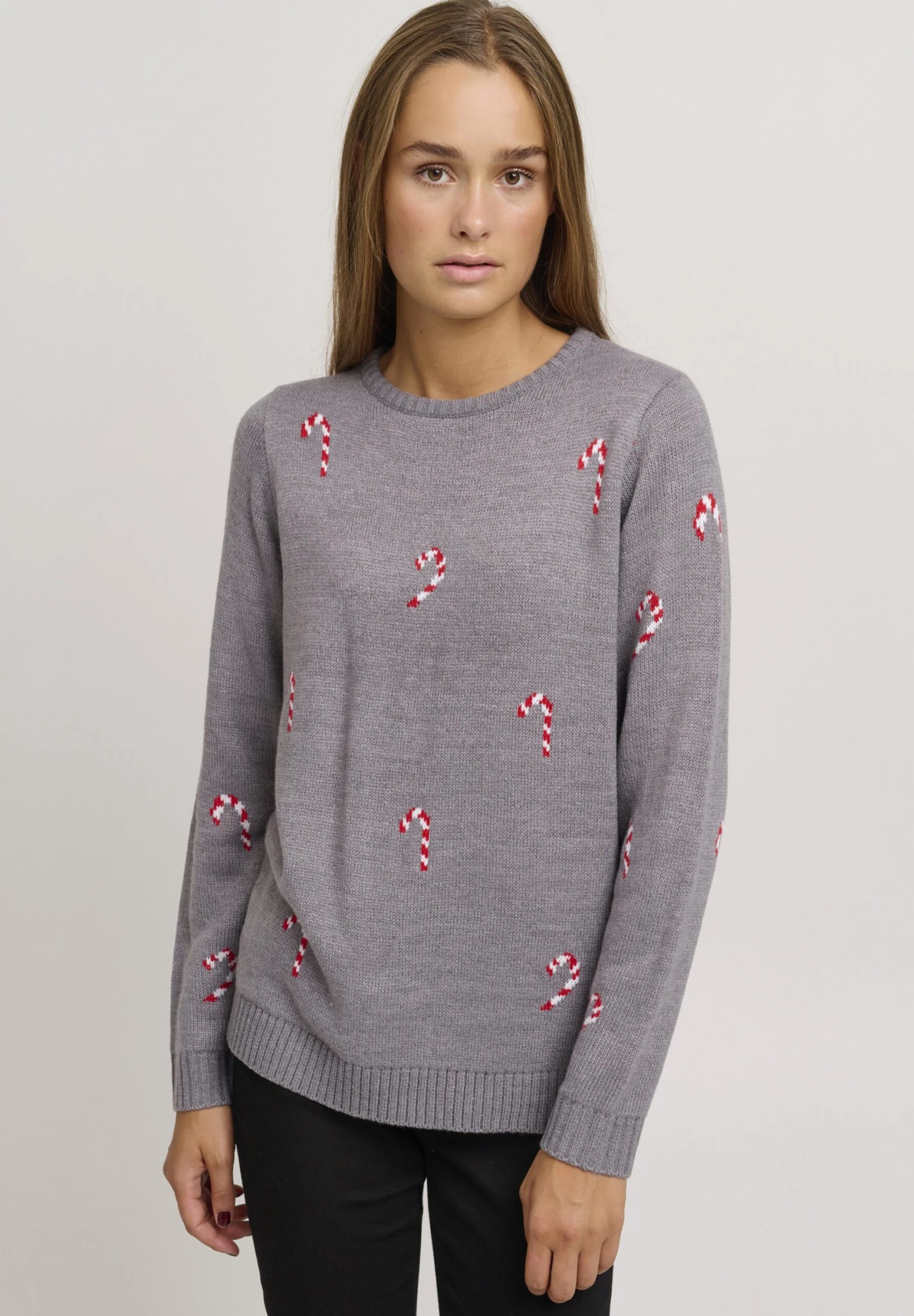 OXMO OXChristel - Jumper - Medium Grey Melange 1 OXMO OXChristel - Jumper - Medium Grey Melange
