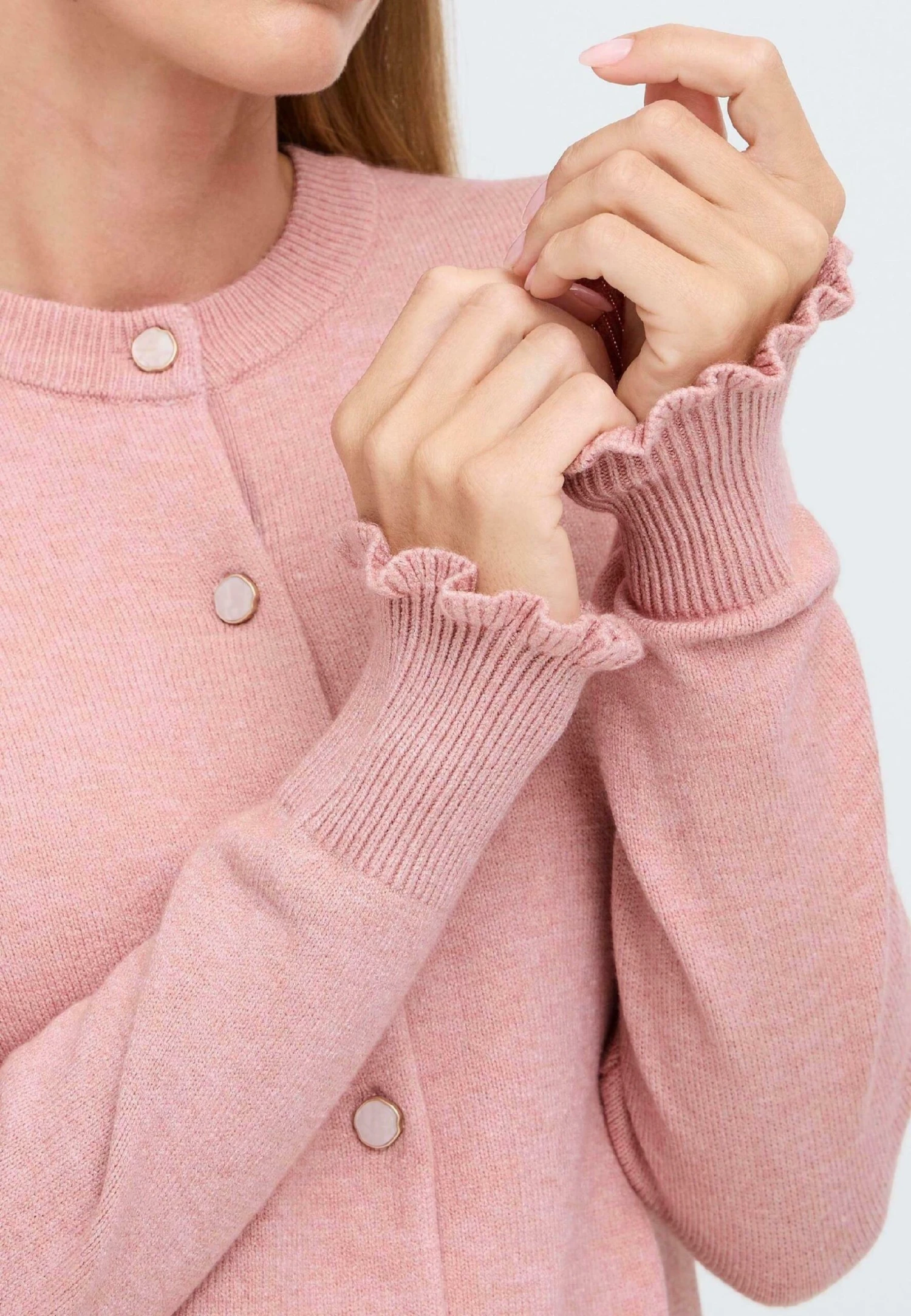 OXMO BMMNERA - Cardigan - Pale Mauve Melange 5 OXMO BMMNERA - Cardigan - Pale Mauve Melange - Image 5