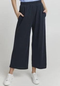 OXMO OXBRYNDIS REGULAR FIT WIDE LEG - Trousers - Total Eclipse
