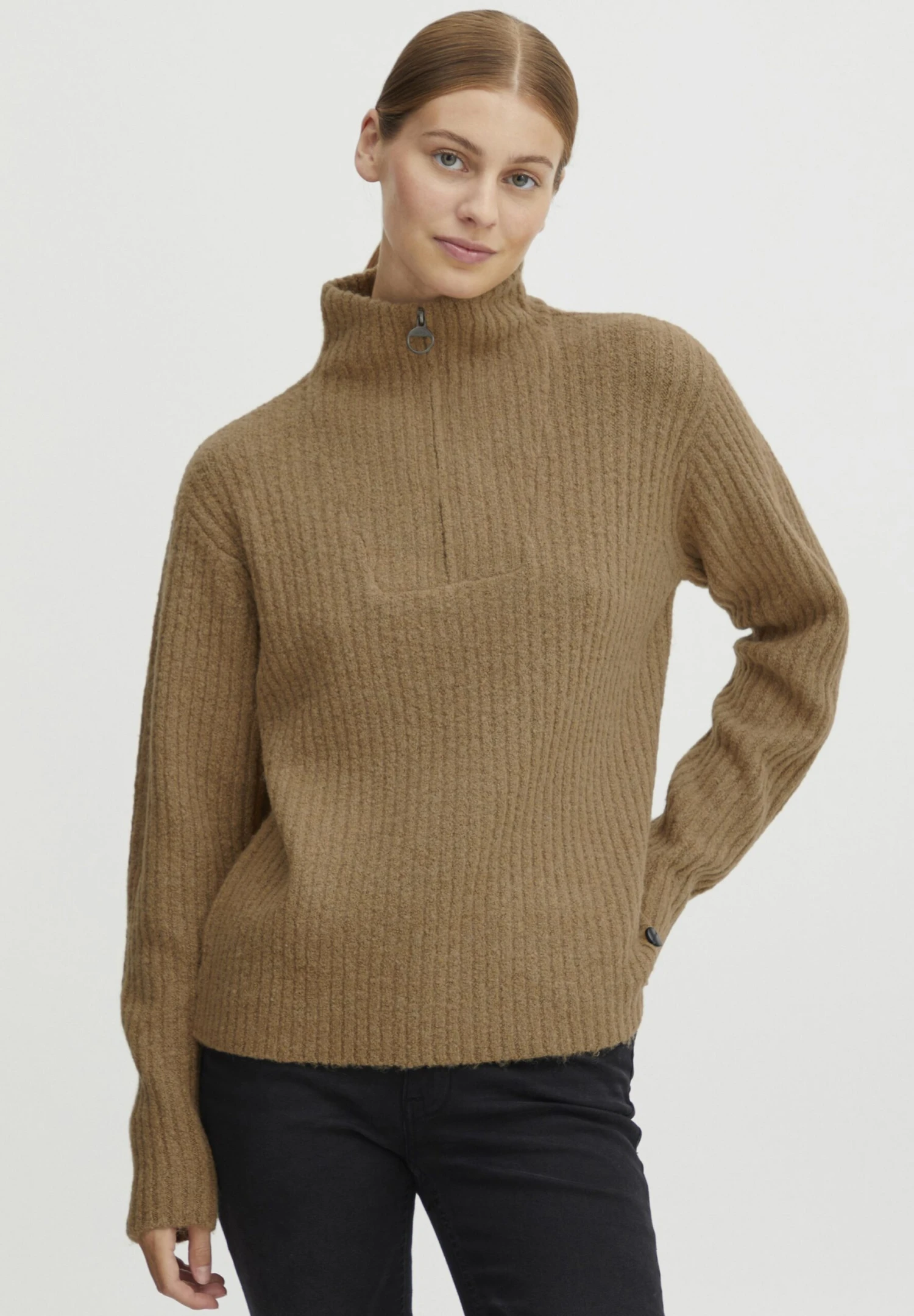 OXMO OXSaline - Jumper - Tannin Melange 1 OXMO OXSaline - Jumper - Tannin Melange