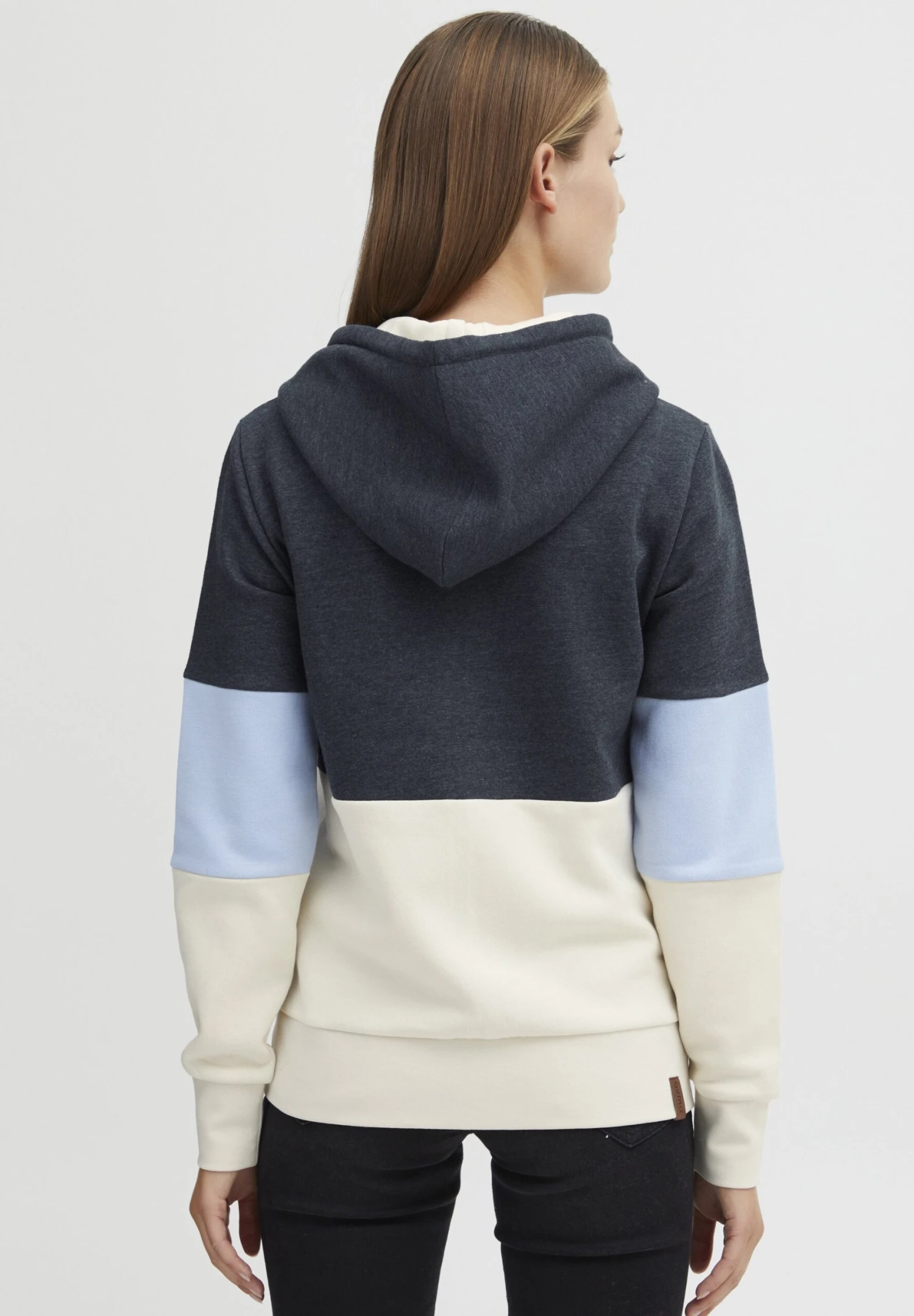 OXMO OXKate - Zip-up Sweatshirt - Total Eclipse Melange 3 OXMO OXKate - Zip-up Sweatshirt - Total Eclipse Melange - Image 3