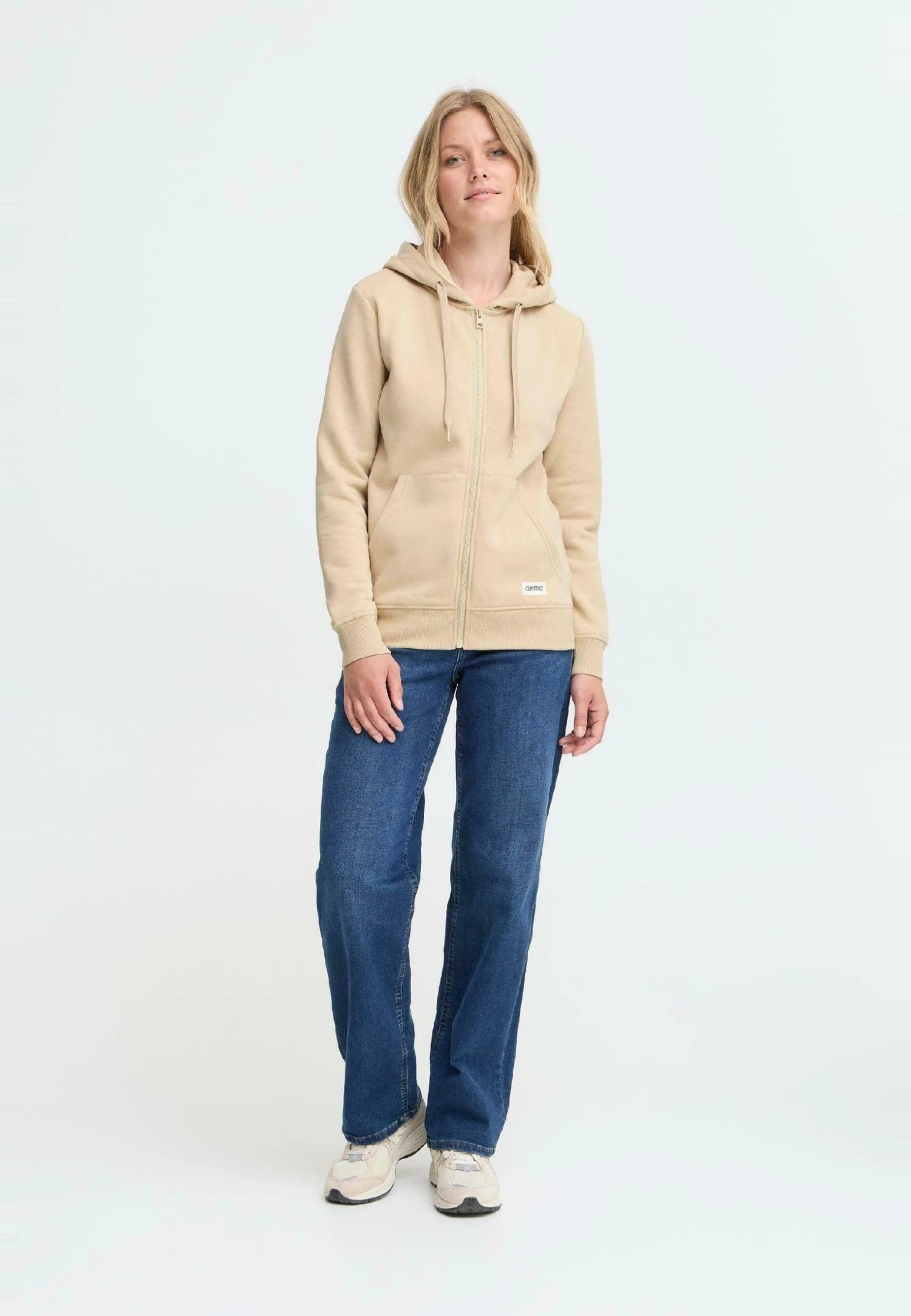 OXMO OXKAREN - Zip-up Sweatshirt - Oyster 2 OXMO OXKAREN - Zip-up Sweatshirt - Oyster - Image 2