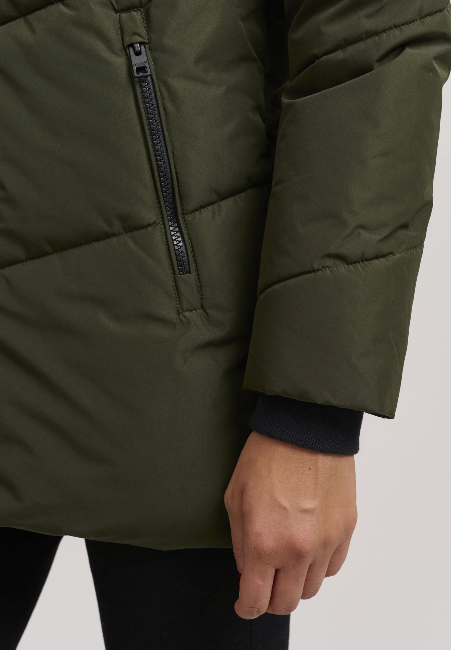 OXMO OXJunchen - Winter Coat - Grey Denim 4 OXMO OXJunchen - Winter Coat - Grey Denim - Image 4