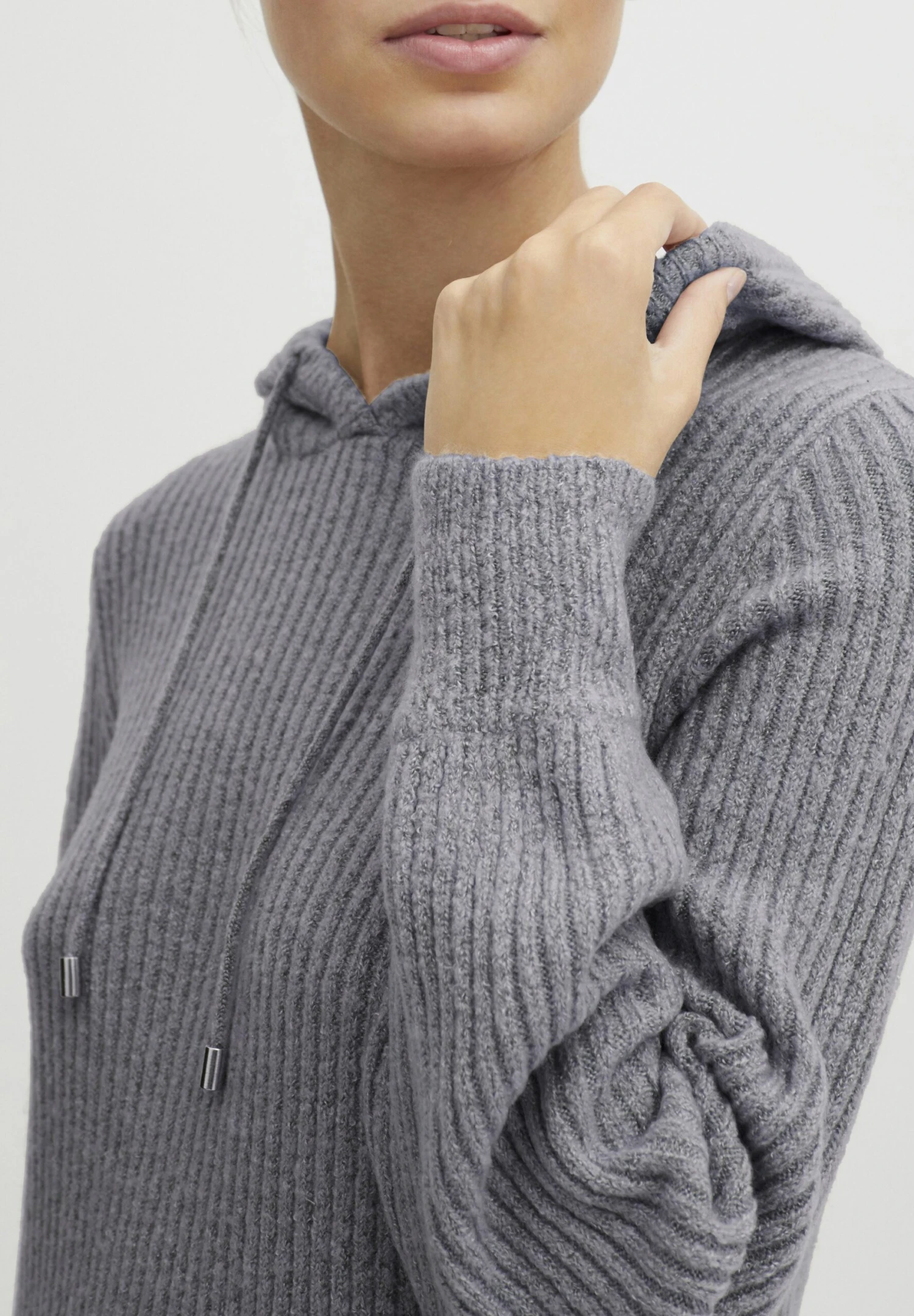 OXMO OXNORMA - Hoodie - Mid Grey Melange 4 OXMO OXNORMA - Hoodie - Mid Grey Melange - Image 4